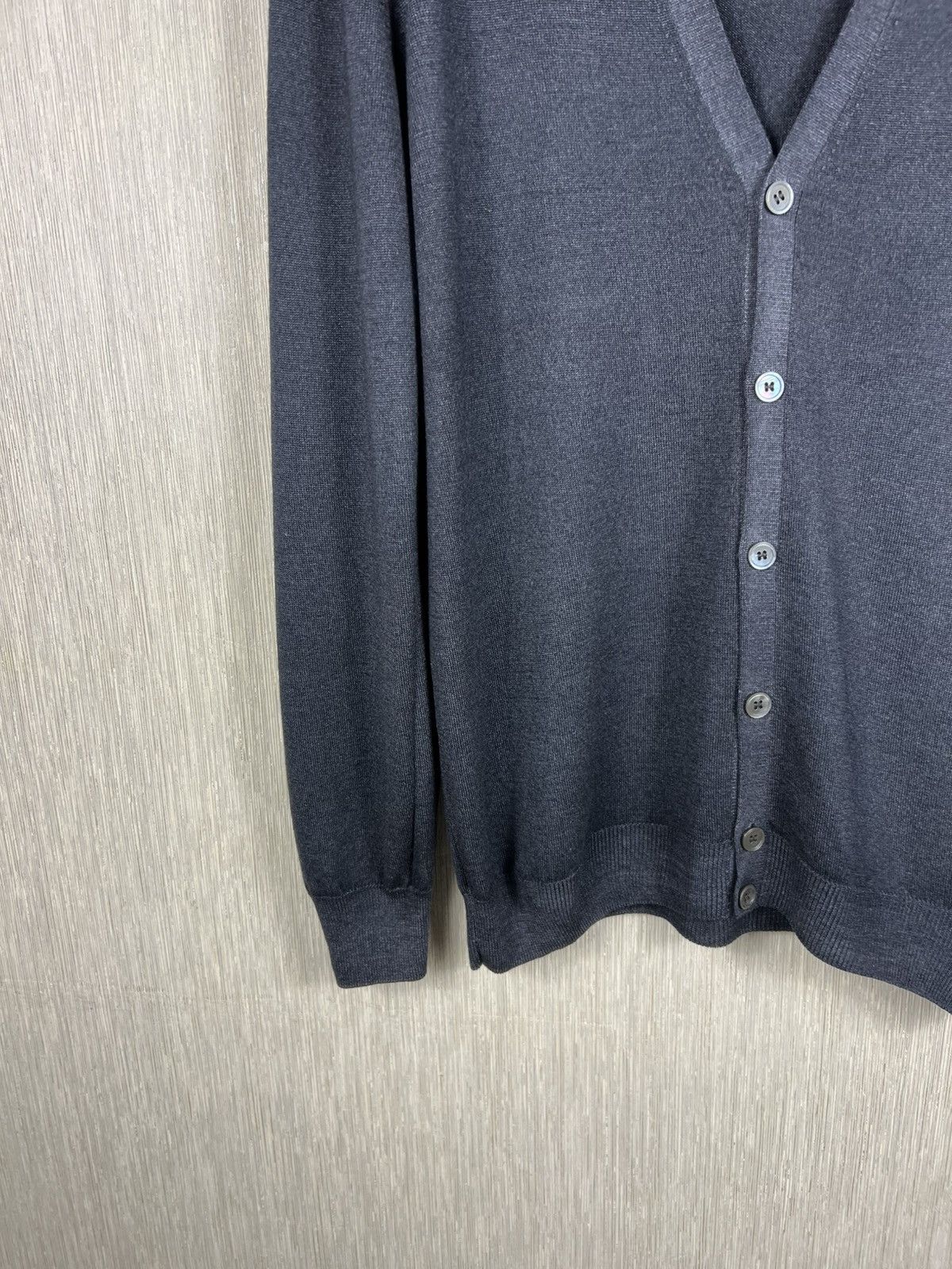 Gran Sasso Gran Sasso vintage style washed grey wool cardigan sweater Size US L / EU 52-54 / 3 - 6 Thumbnail