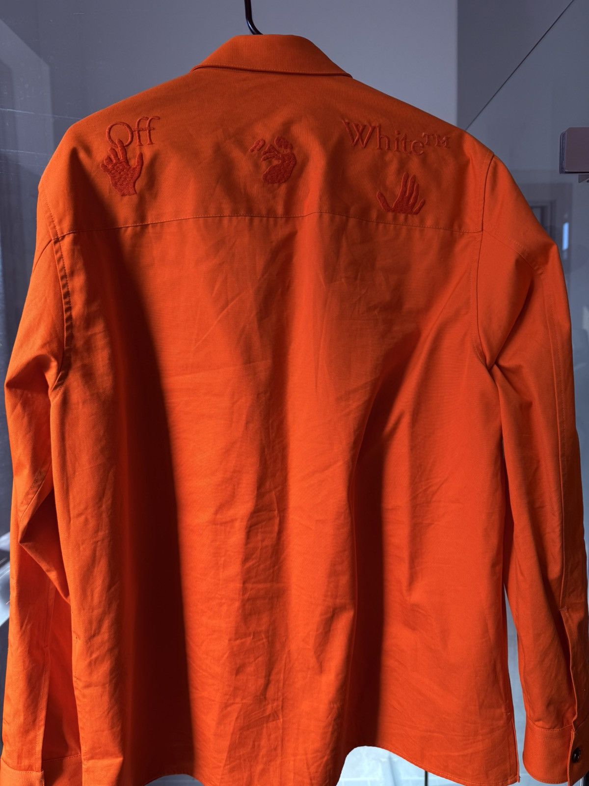 Off-White Off-White Orange Workwear Overshirt Jacket Size US M / EU 48-50 / 2 - 2 Thumbnail