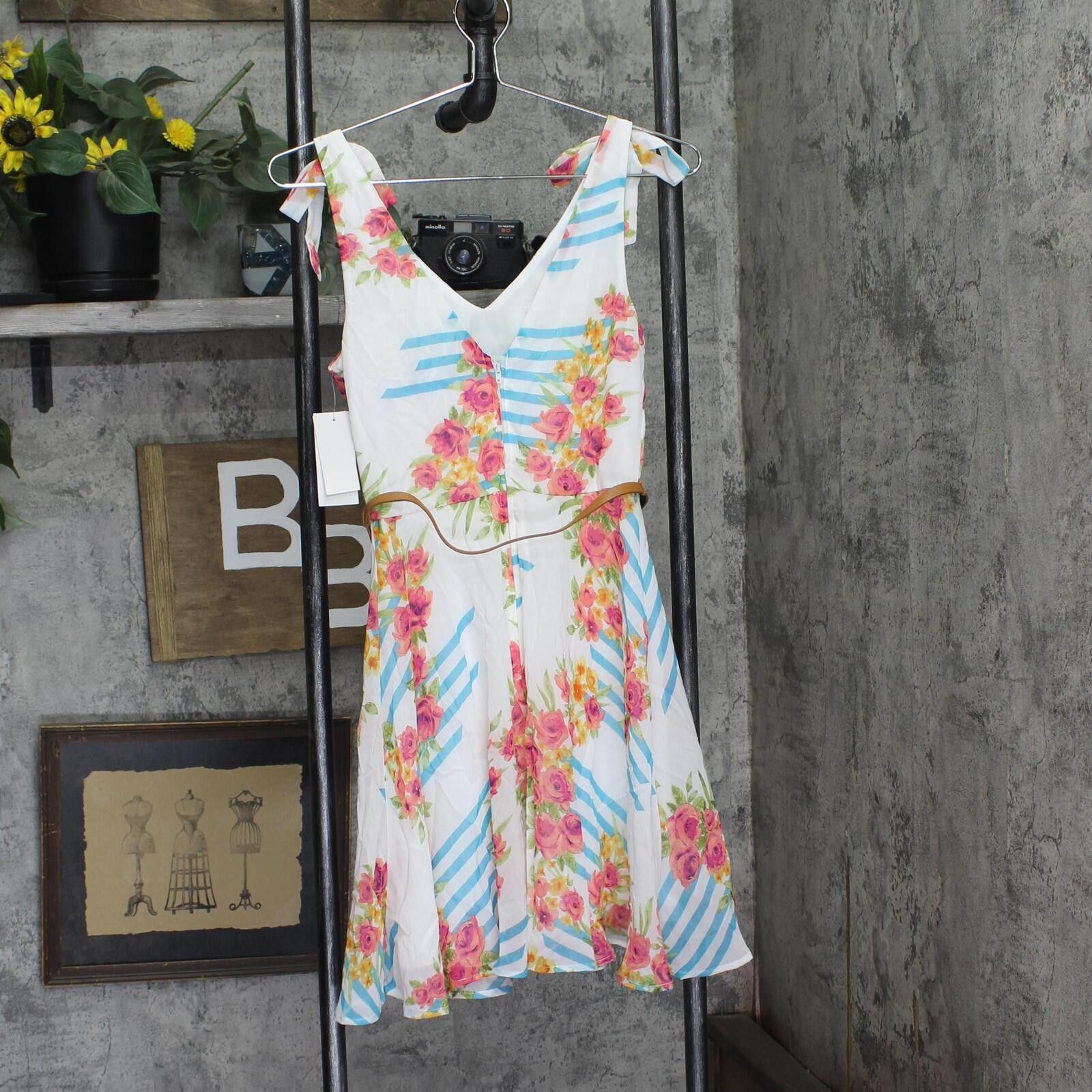 Other Nwt City Studio Fit & Flare Dress 3810-0025 Blue Multi 1 Size M / US 6-8 / IT 42-44 - 2 Thumbnail