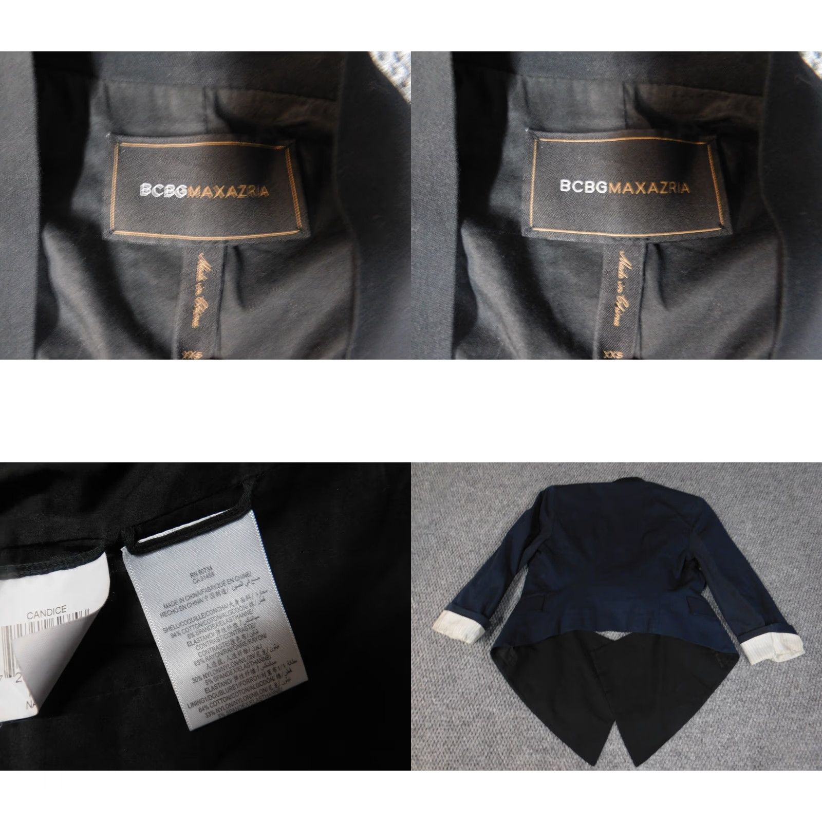 Bcbgmaxazria BCBGMaxazria Womens Jacket 2XS XXS Blue Open Size XXS / US 00 / IT 34 - 8 Thumbnail