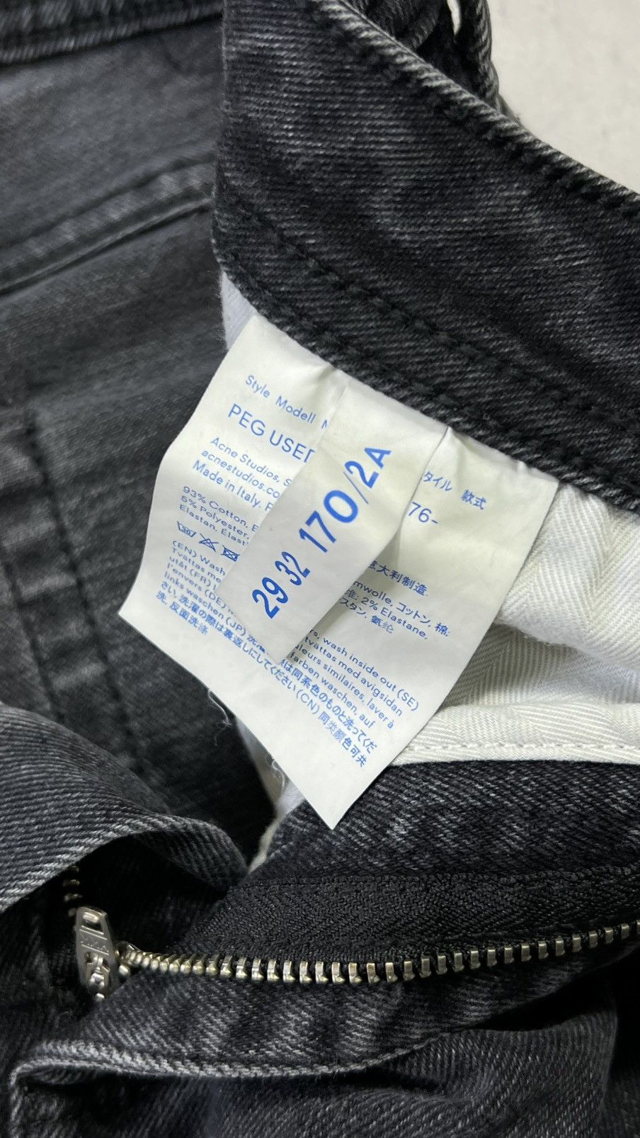 Acne Studios Acne Studios Bla Konst Peg Used blk jeans denim pants Size 29" - 9 Thumbnail