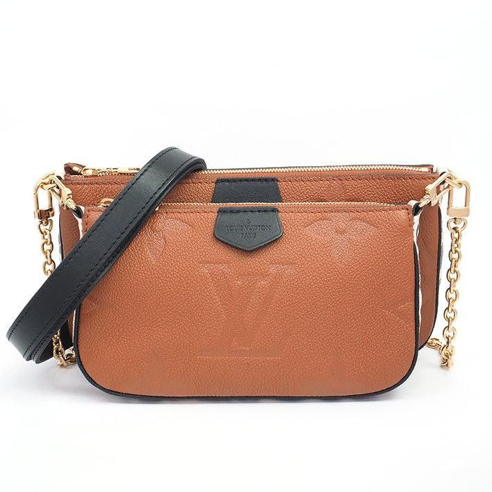 Louis Vuitton Multi Pochette Accessoire Monogram Empreinte Hand Bag Monogram Implant leather