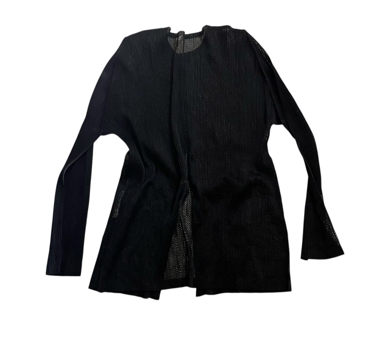 Pleats Please Issey Miyake TAX FREE 🇺🇸 issey miyake pleats please sheer black cardigan Size S / US 4 / IT 40 - 5 Thumbnail