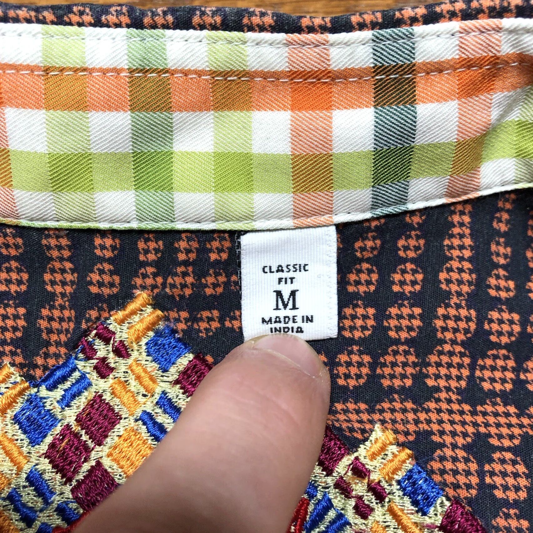 Robert Graham Robert Graham Shirt Mens M Orange Geometric Button-Up Classic Fit Long Sleeve Flip Cuff Button-Up Casual Mens Clothing Size US M / EU 48-50 / 2 - 5 Thumbnail
