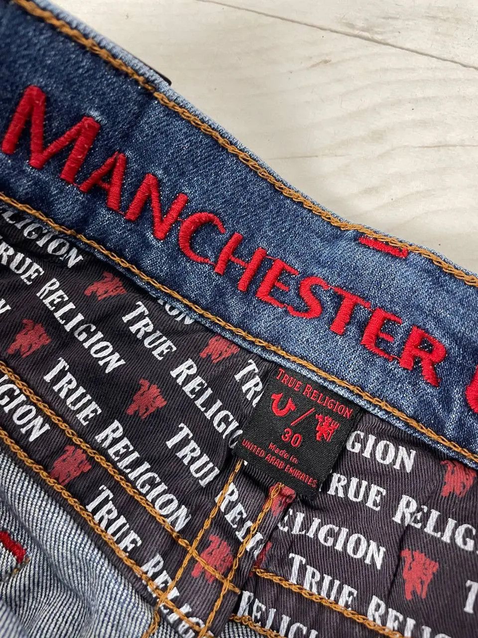 True Religion Vintage True Religion Manchester United Denim Jeans Japan Size US 30 / EU 46 - 8 Thumbnail