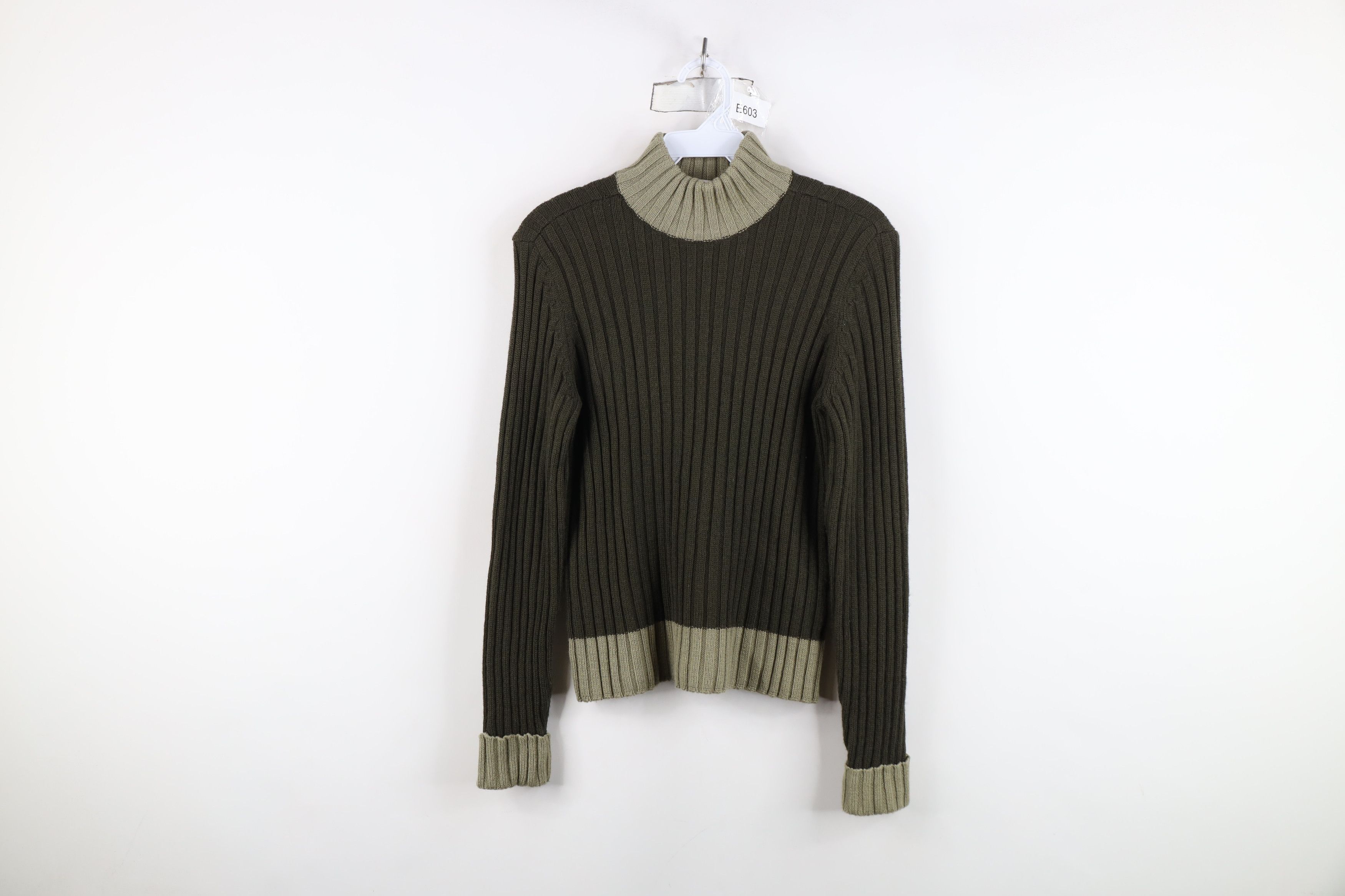 Vintage Vintage 90s Babydoll Wool Blend Chunky Ribbed Knit Sweater Size M / US 6-8 / IT 42-44 - 1 Thumbnail