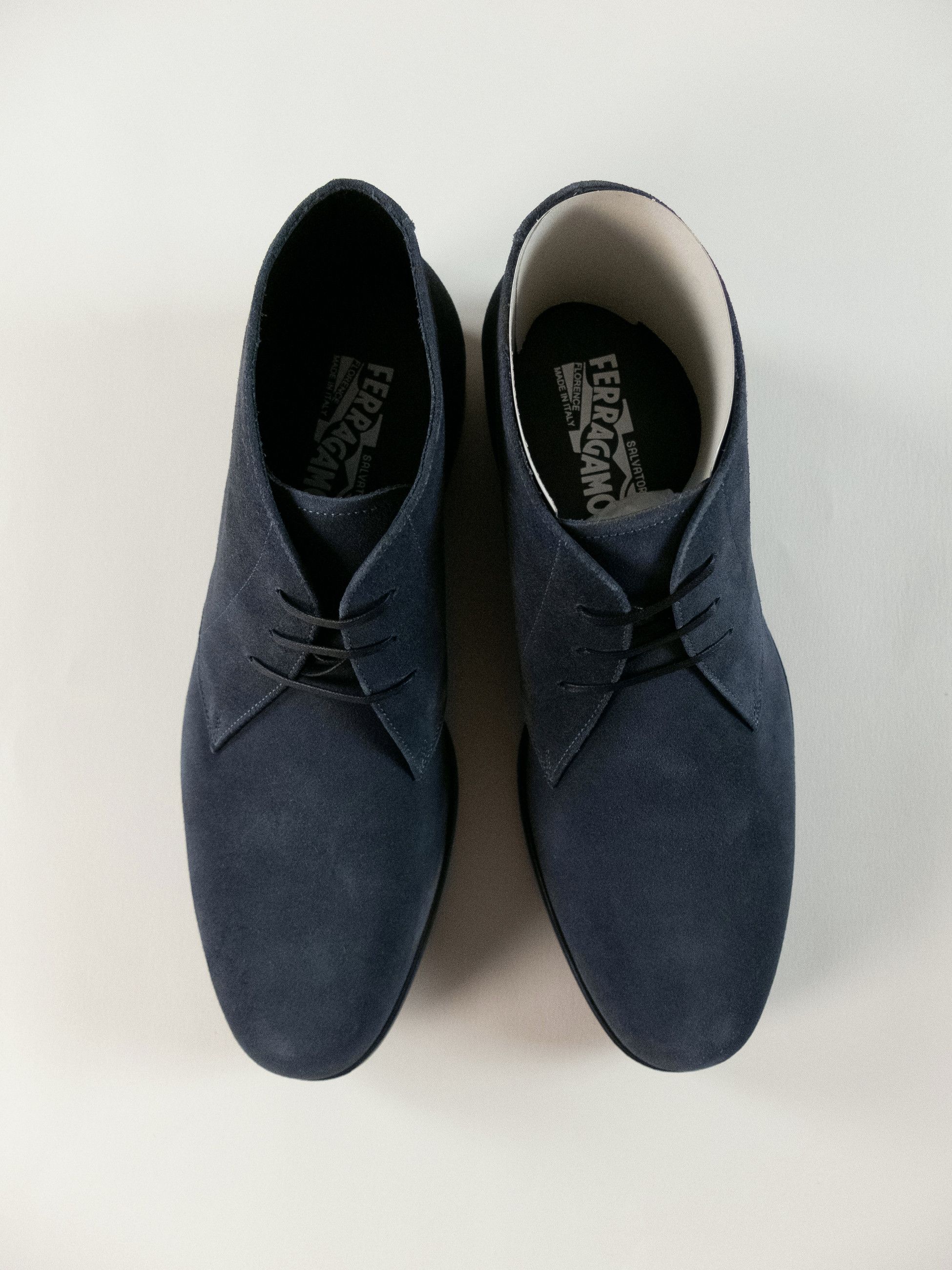 Salvatore Ferragamo SALVATORE FERRAGAMO Pioneer blue suede Chukka boots 10 43 Size US 10 / EU 43 - 2 Thumbnail