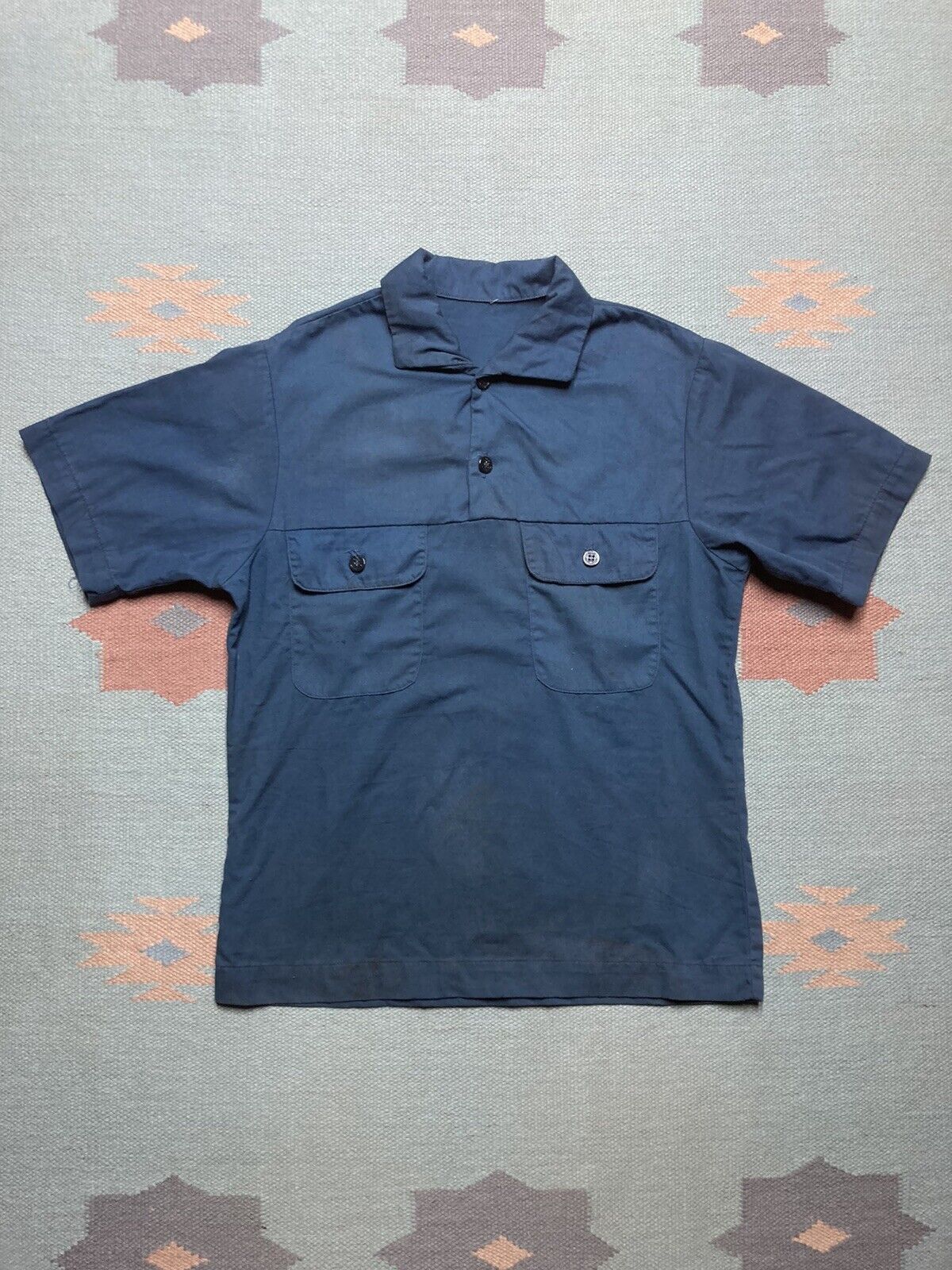 Vintage 70s US navy utility jumper shirt vietnam named pullover S Size US S / EU 44-46 / 1 - 1 Thumbnail