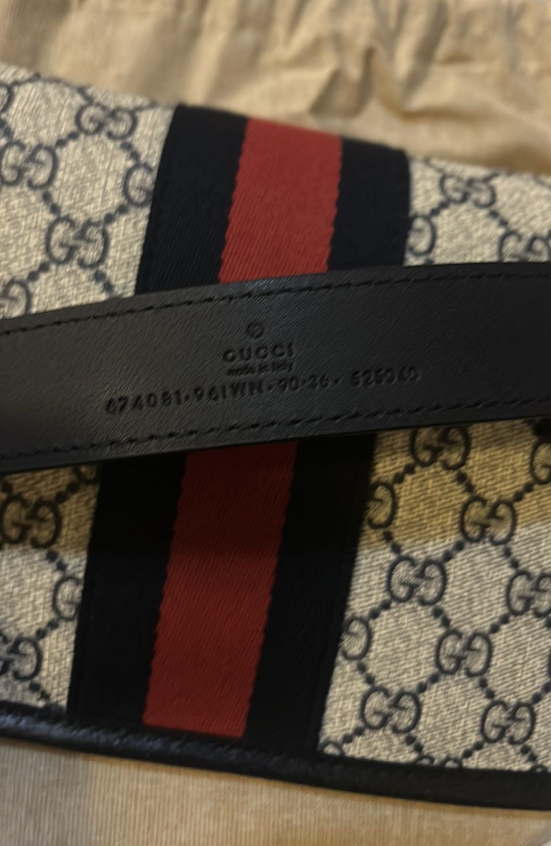 Gucci Gucci Ophidia Canvas with Leather Trim Belt Bag size 90 Size 36 - 7 Thumbnail