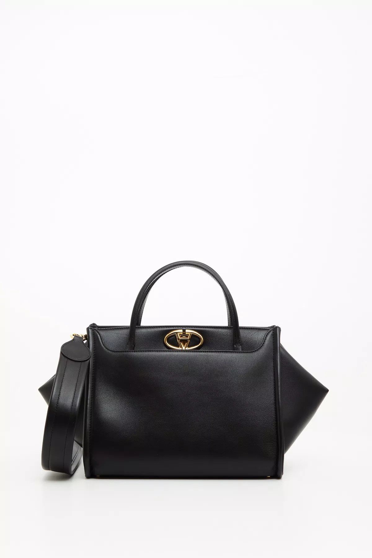 Valentino oc11z0725 Size:OS/ Locker Small Calfskin Handbag in Black Size ONE SIZE - 1 Preview