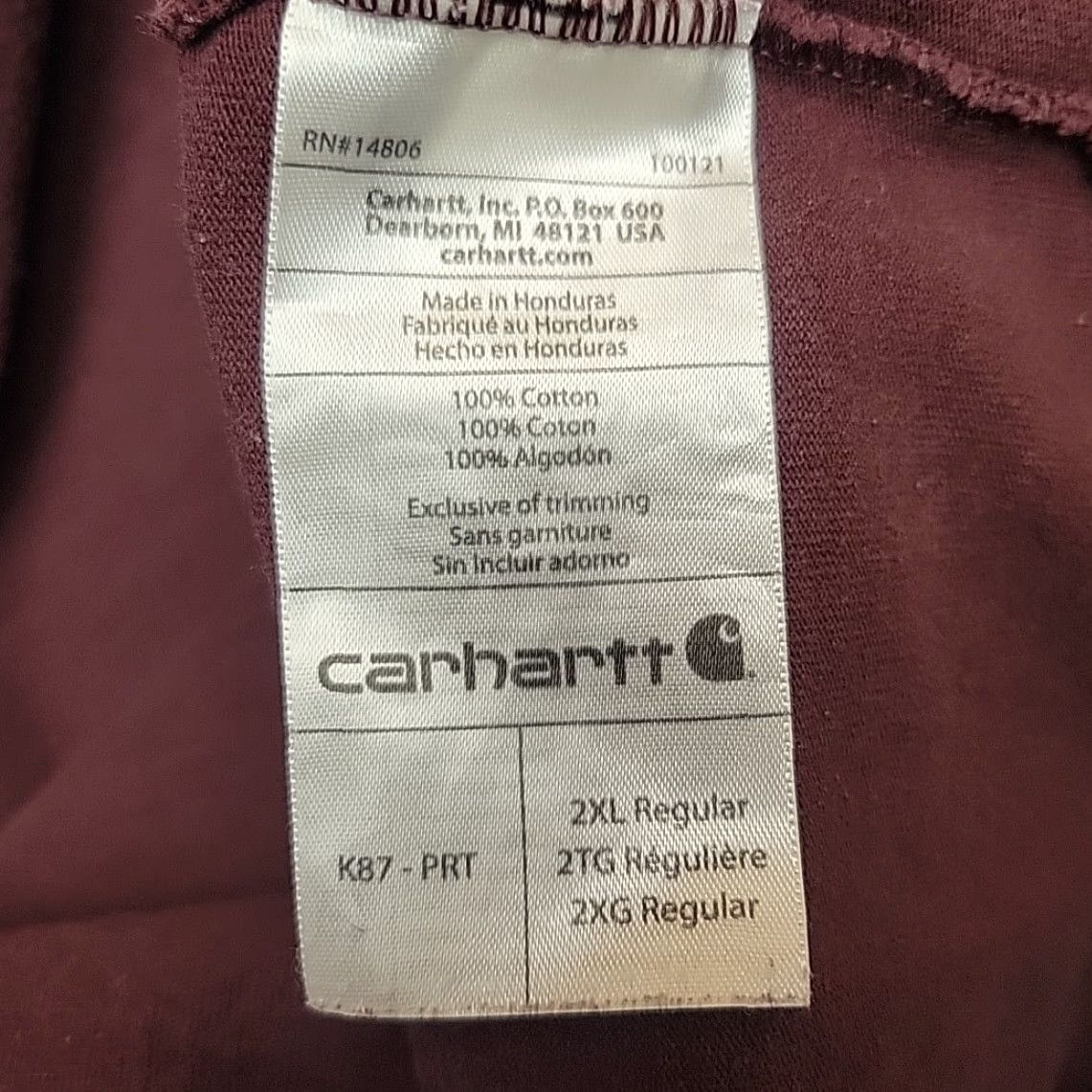 Carhartt VINTAGE Carhartt Shirt Mens 2XL Red Original Fit Short Sleeve Crewneck Pocket TEE K87 Size US XXL / EU 58 / 5 - 5 Thumbnail