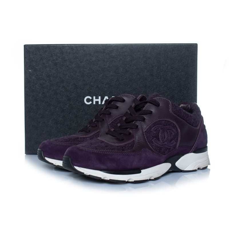 Chanel Chanel, purple interlocking CC logo sneakers Size US 9 / IT 39 - 2 Thumbnail