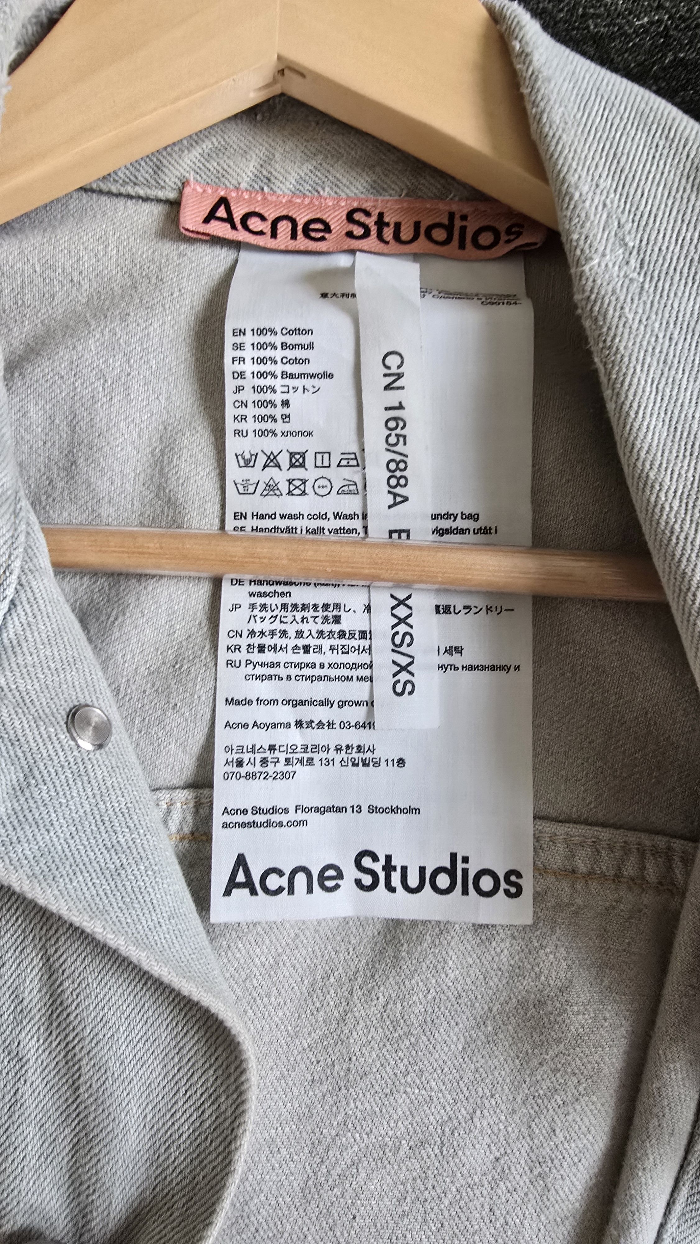 Acne Studios Acne distressed gray denim jacket xxs/xs Size US XS / EU 42 / 0 - 2 Thumbnail