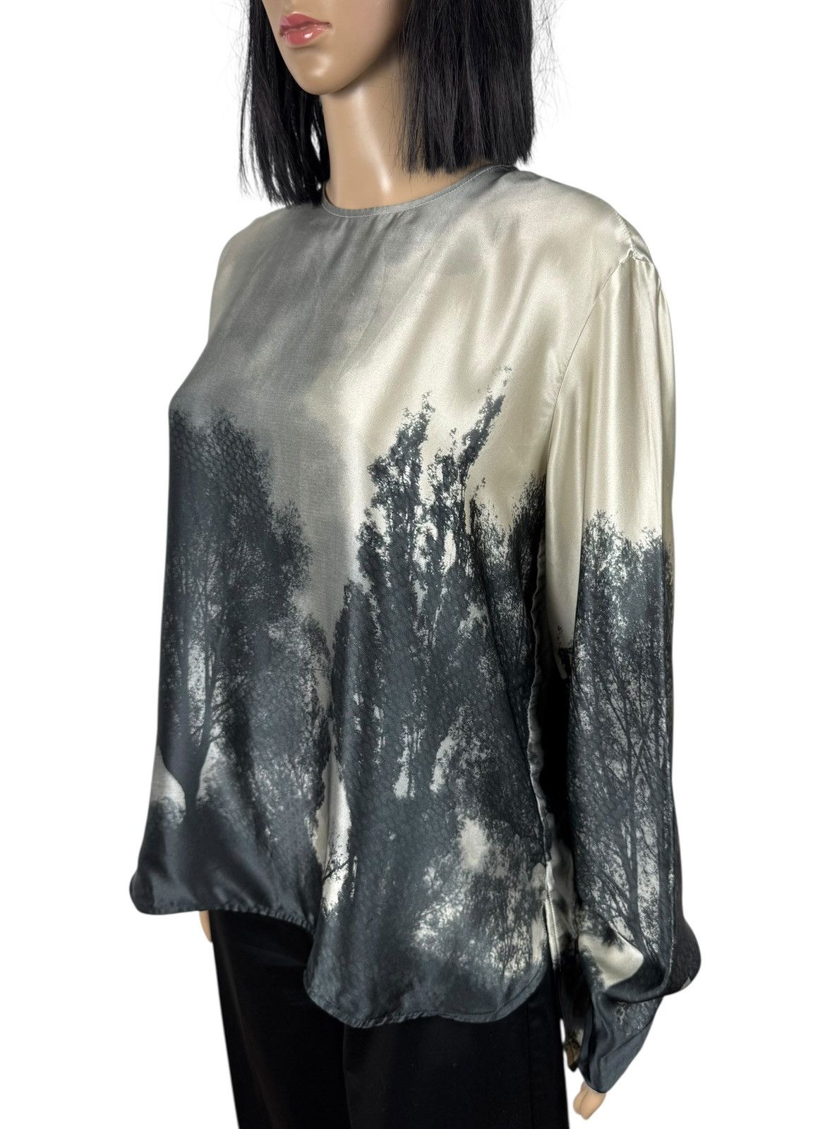 Stella McCartney Stella McCartney Silk Blouse Tree Printed Longsleeve size M Size M / US 6-8 / IT 42-44 - 4 Thumbnail
