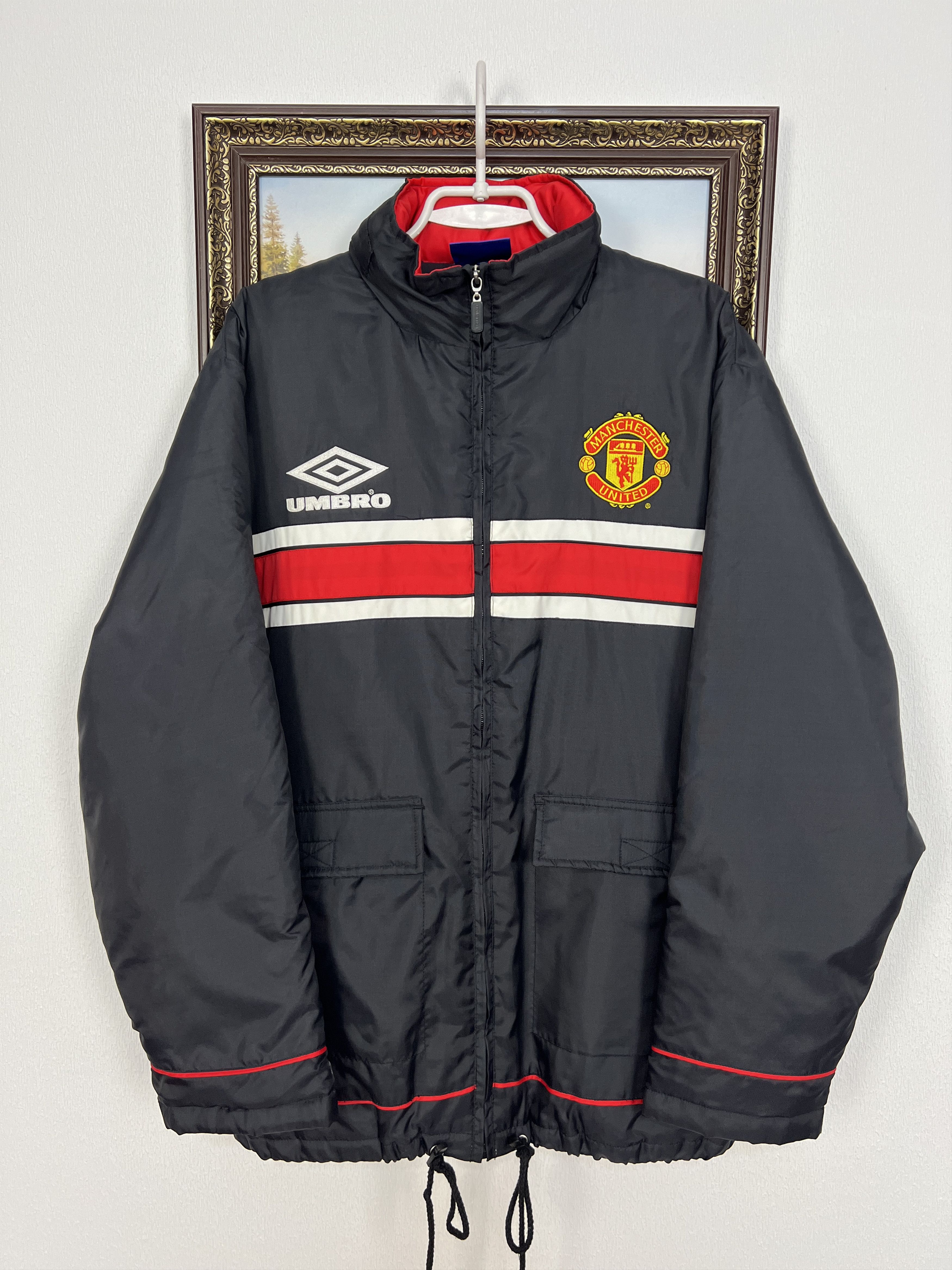 Umbro Vintage 90's Manchester United Football Jacket Soccer Size US S / EU 44-46 / 1 - 1 Thumbnail