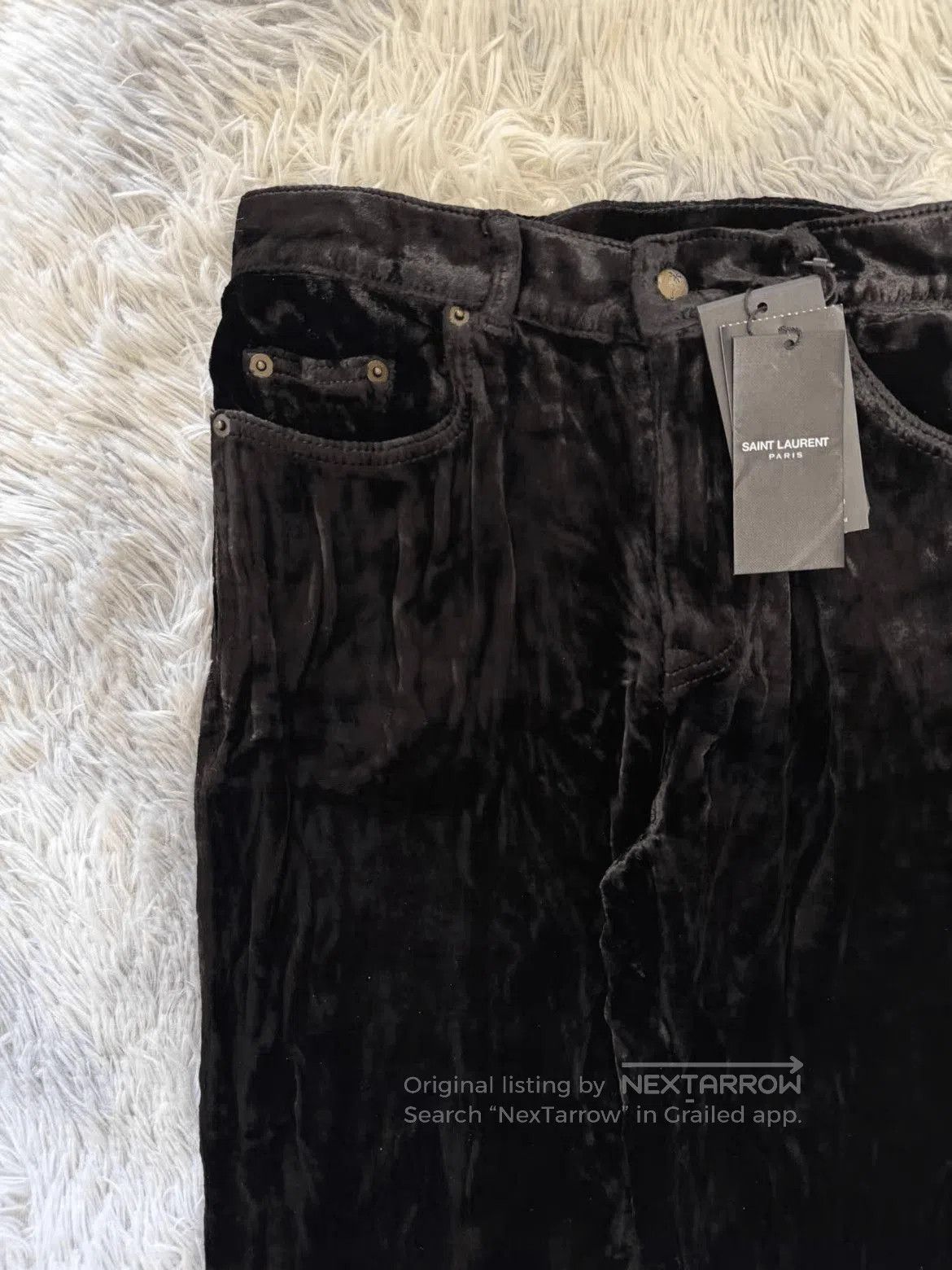 Saint Laurent Paris Sz 31 Saint Laurent Paris 19AW Velvet Trousers. Size US 31 - 2 Thumbnail