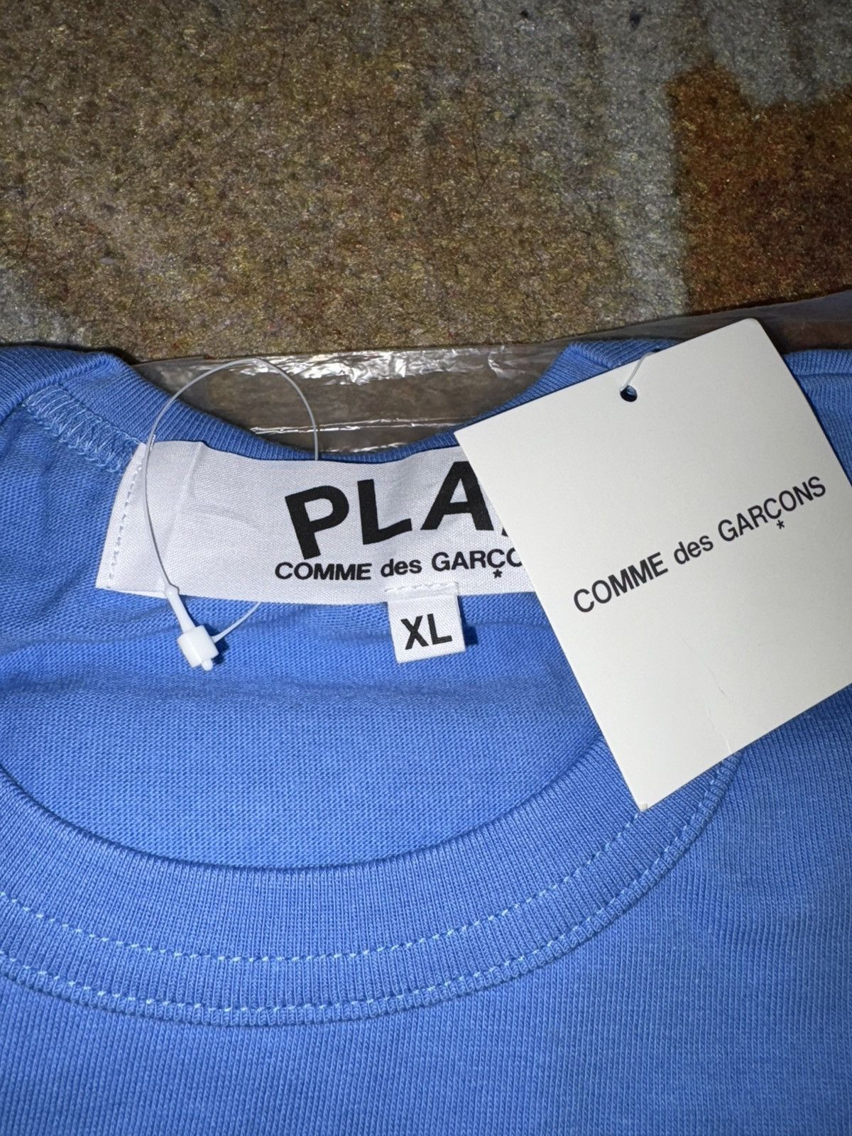 Comme des Garcons PLAY Comme Des Garcons Play Blue Orange Heart Long Sleeve Tee Size US XL / EU 56 / 4 - 4 Thumbnail