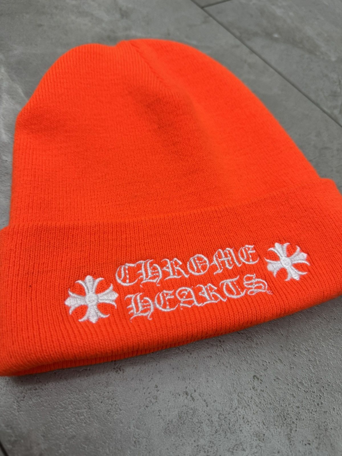 Chrome Hearts Chrome Hearts Orange Embroidered Beanie Size ONE SIZE - 2 Thumbnail