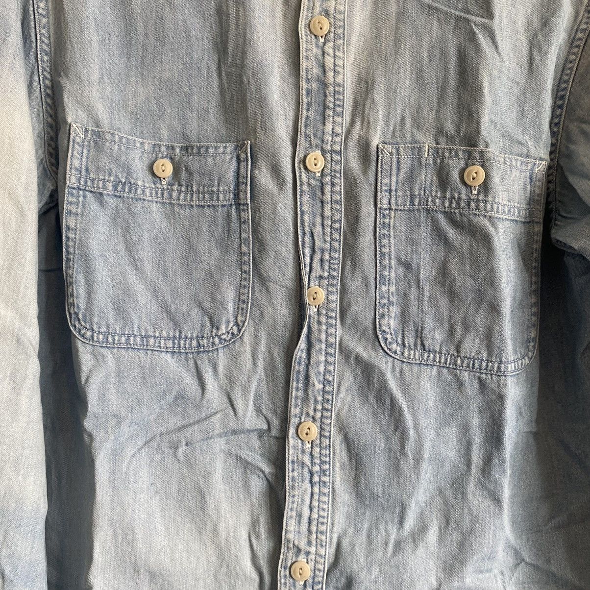 Uniqlo Vintage Uniqlo Selvedge Washed Blue Button Down Shirts Size US M / EU 48-50 / 2 - 5 Thumbnail