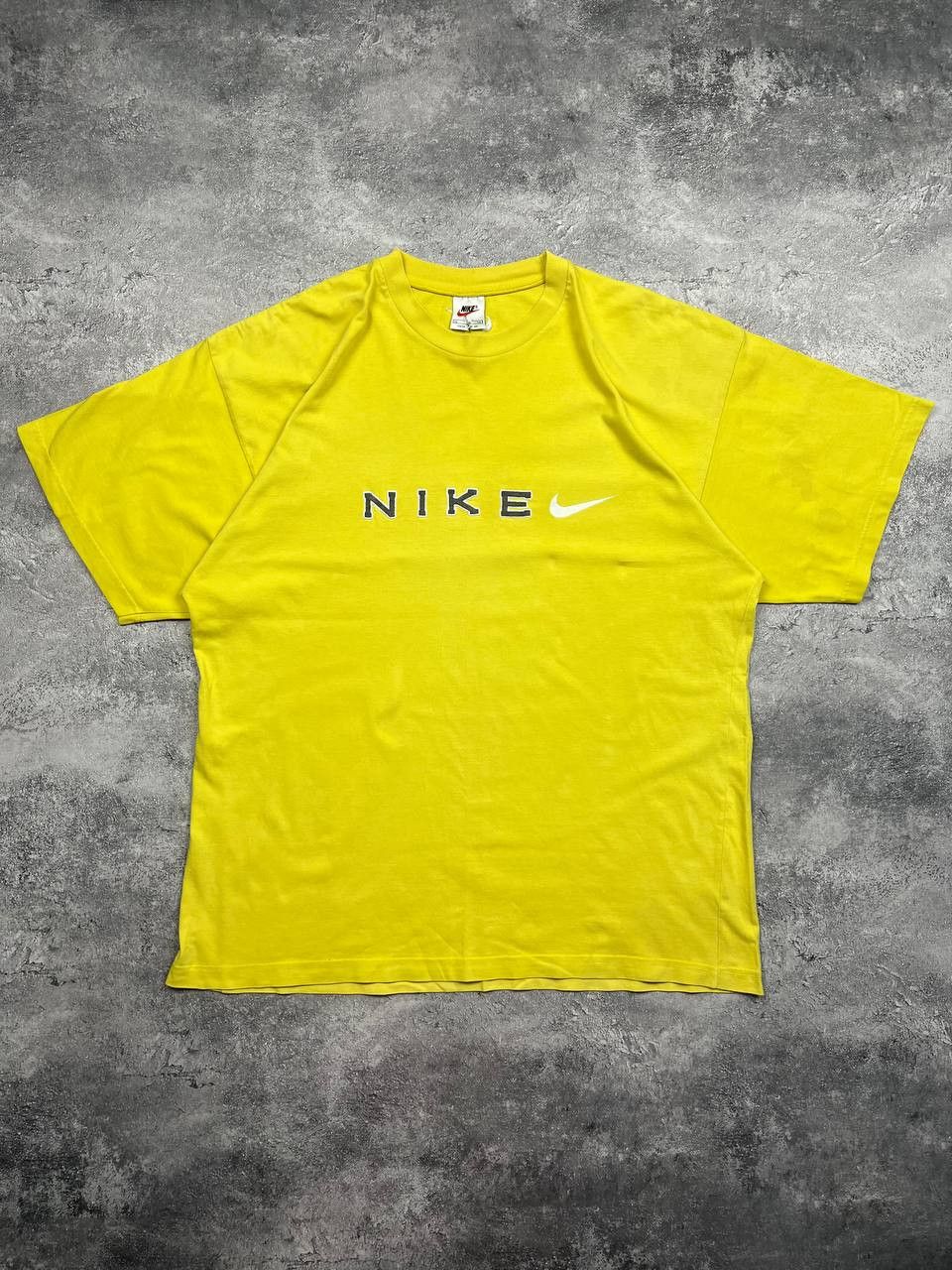 Nike Vintage 90s Nike Big Central Logo Swoosh T-shirt y2k Size US XL / EU 56 / 4 - 1 Thumbnail