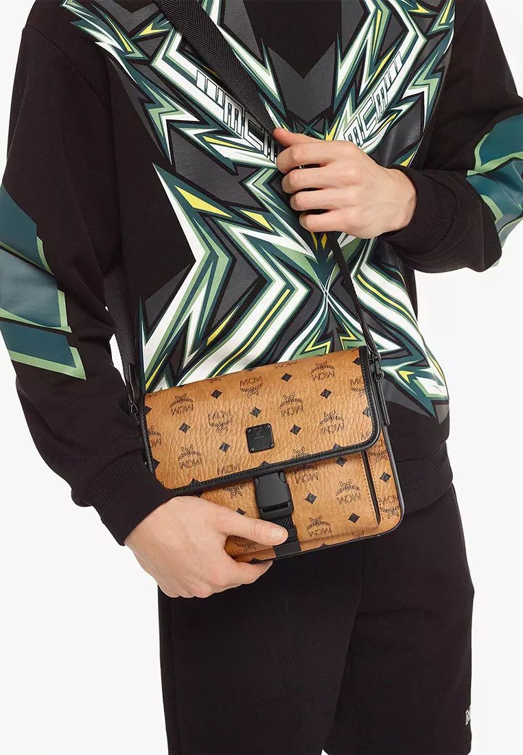 MCM o1mt1gz0125 Size: OS / Messenger Bag in Brown/Black Size ONE SIZE - 6 Thumbnail