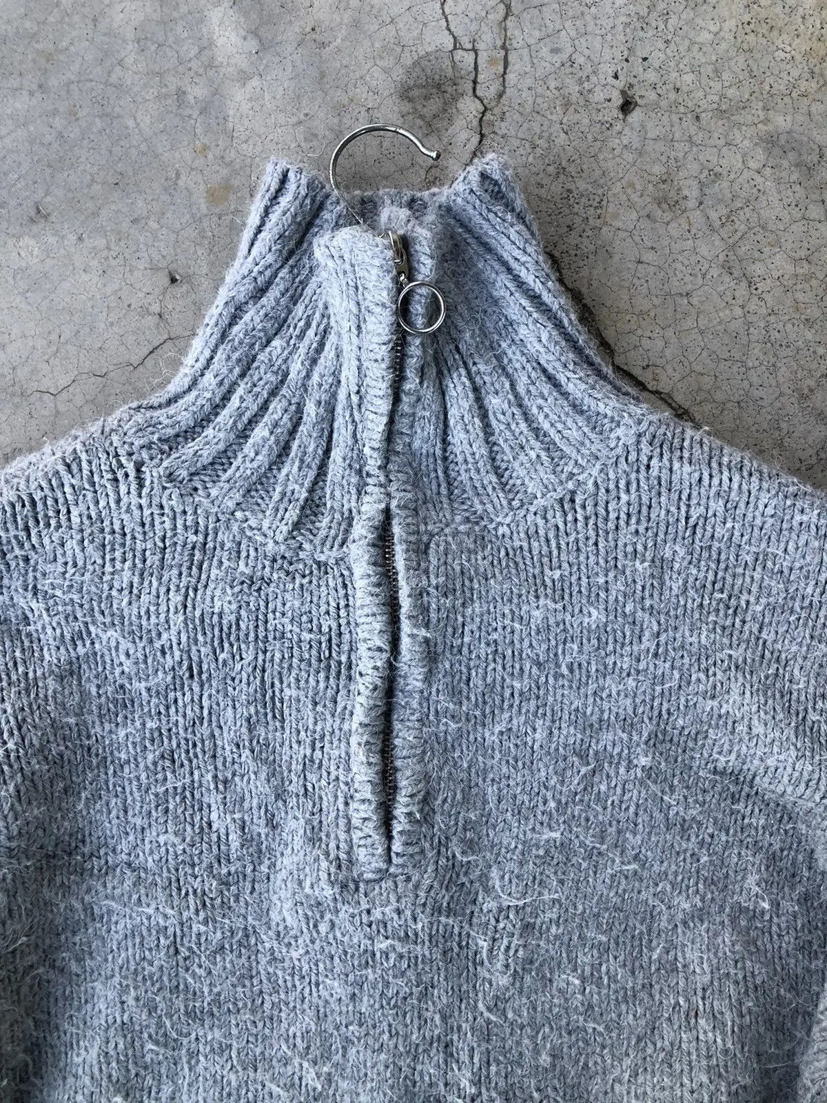 Aran Isles Knitwear × Designer ZARA Half Zip Jumper Grey Sweater Fleece Size US XL / EU 56 / 4 - 7 Thumbnail