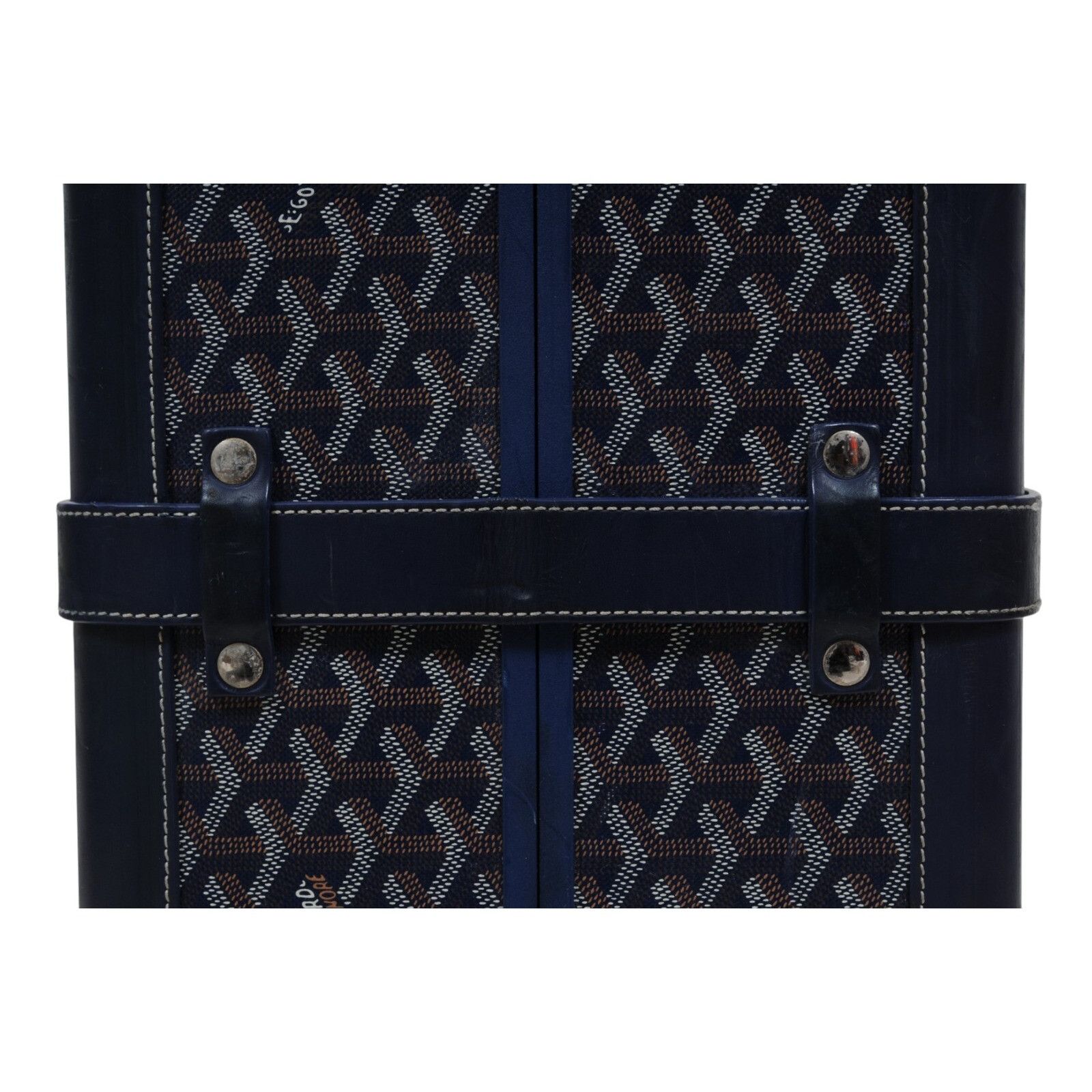 Goyard Navy Blue Coated Canvas Bourget Trolley PM Rolling - 02538 Size ONE SIZE - 15 Thumbnail