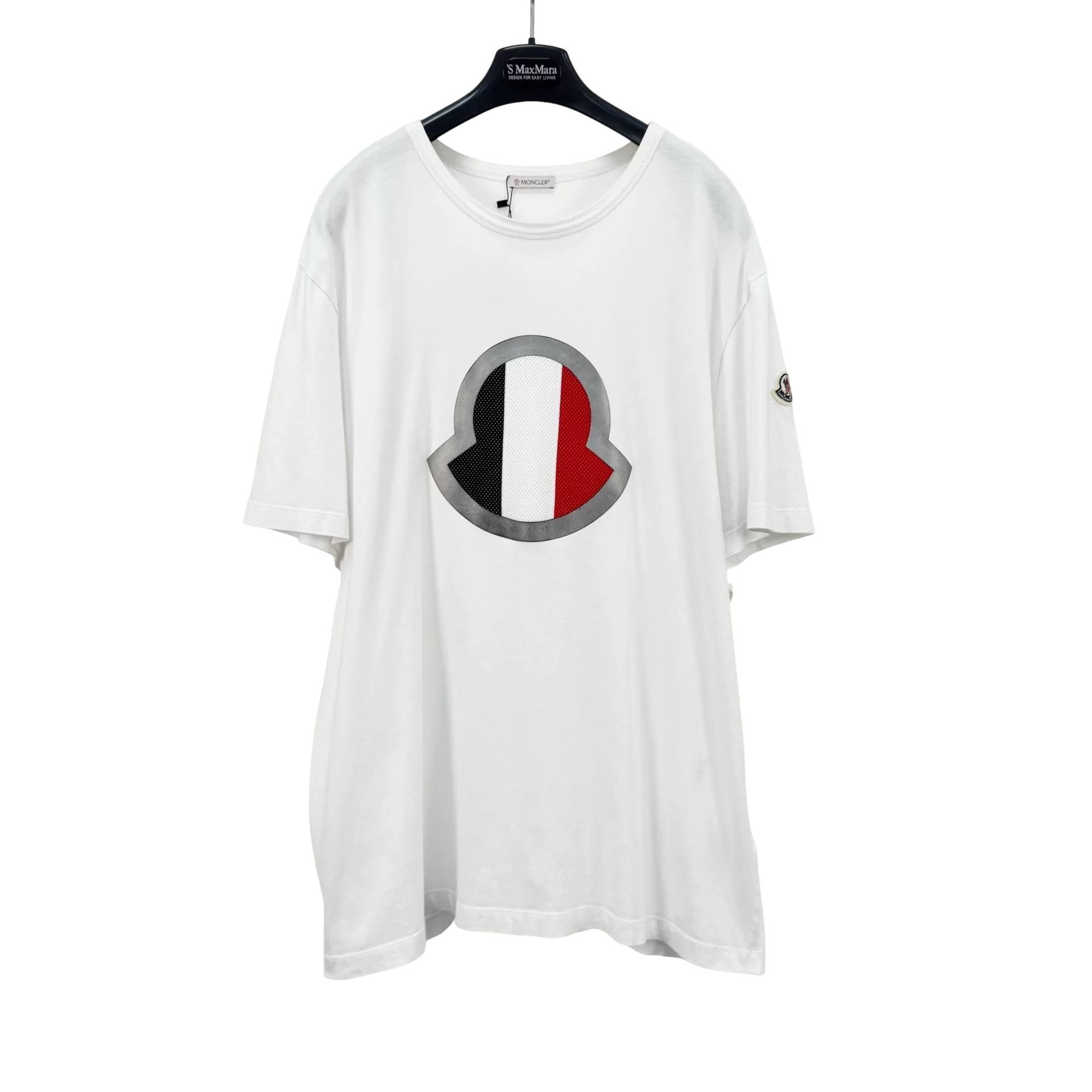 Moncler Moncler Tricolor Logo Patch T-Shirt XXL Size US XXL / EU 58 / 5 - 1 Thumbnail