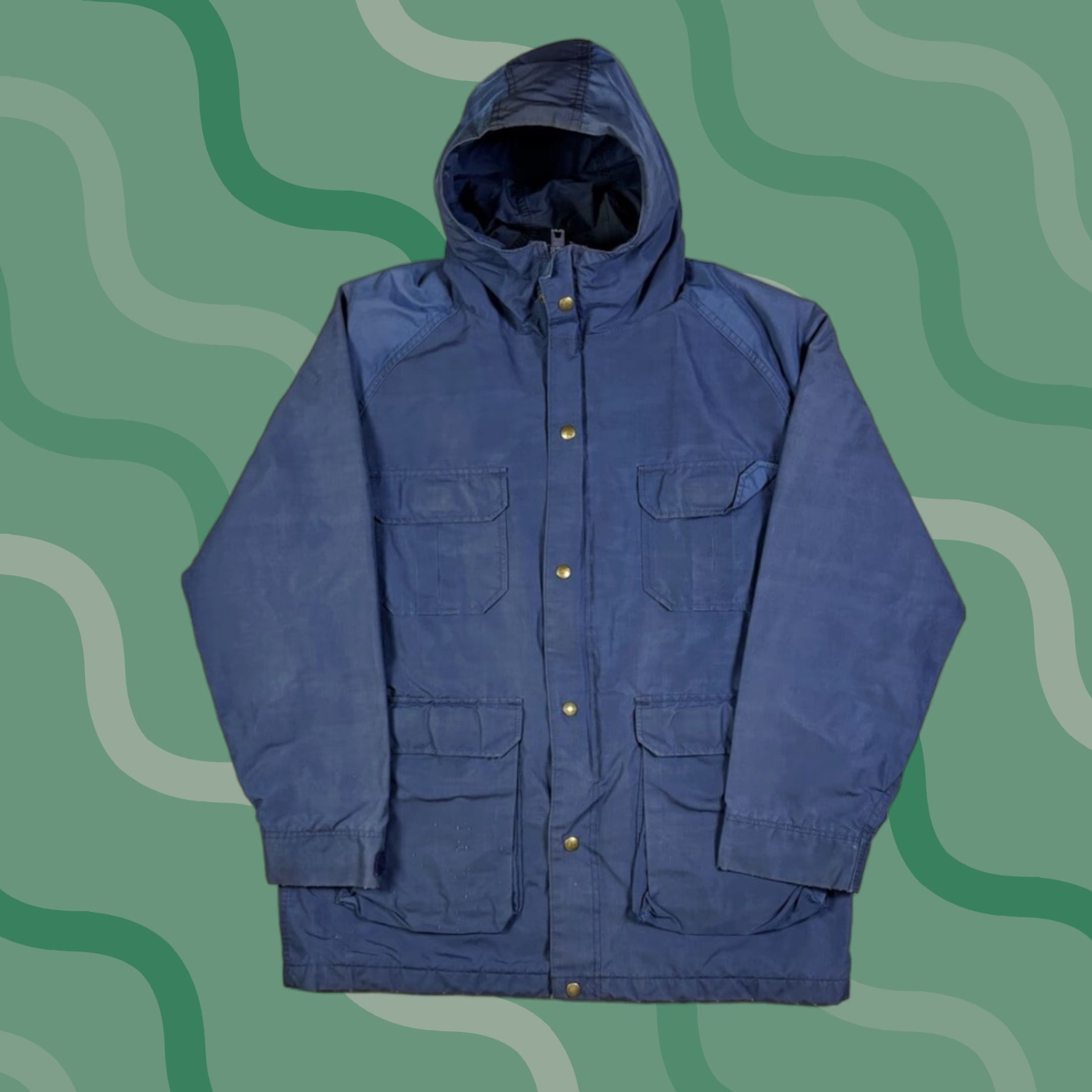 Vintage VINTAGE Woolrich Parka Jacket Full Zip Hooded Lined Pockets Blue Mens Large Size US L / EU 52-54 / 3 - 1 Thumbnail