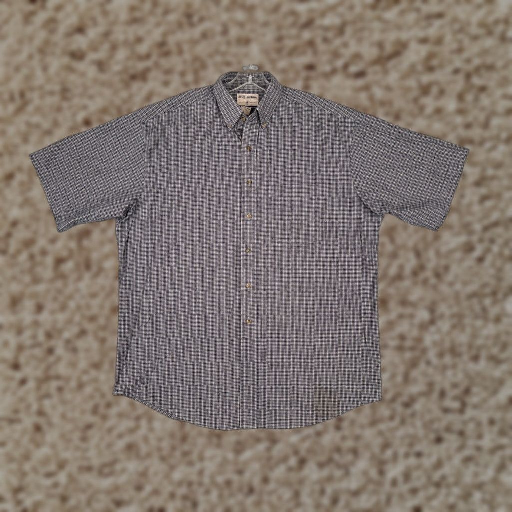 High Sierra VINTAGE High Sierra Plaid Button-Up Shirt Adult Large Blue 100% Cotton Camping Outdoor Mens Size US L / EU 52-54 / 3 - 1 Thumbnail