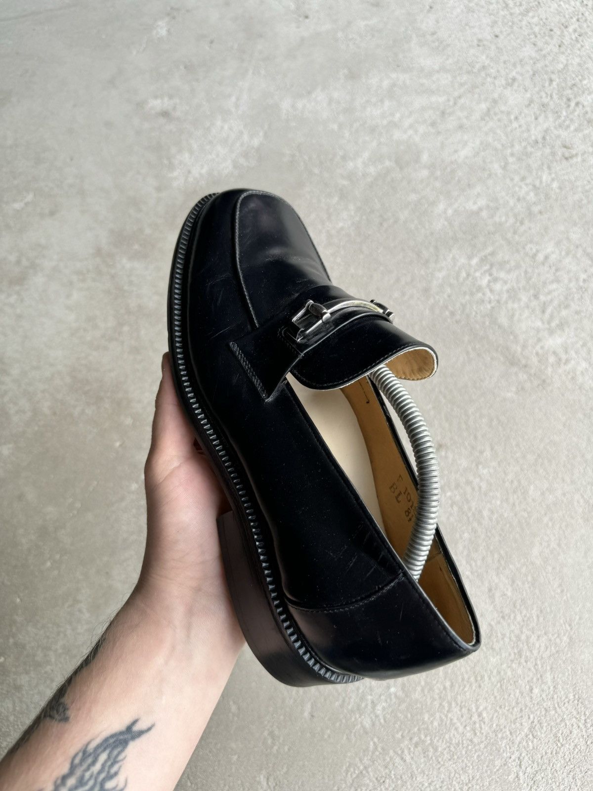 Vintage Black High Quality Leather Loafers Vintage Y2k Italy Hype Size US 8 / EU 41 - 6 Thumbnail