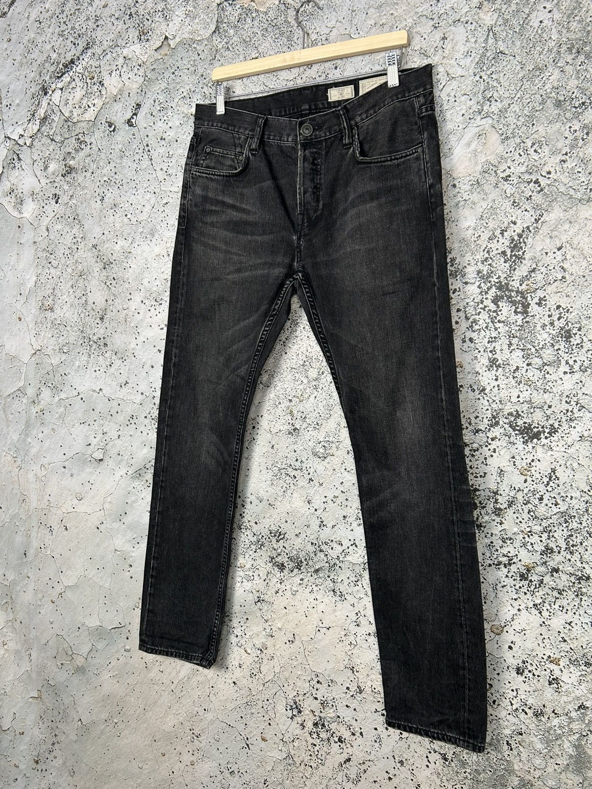 Allsaints Allsaints Iggy Washed Black Denim Pants Jeans Grunge Rock Size US 32 / EU 48 - 2 Thumbnail