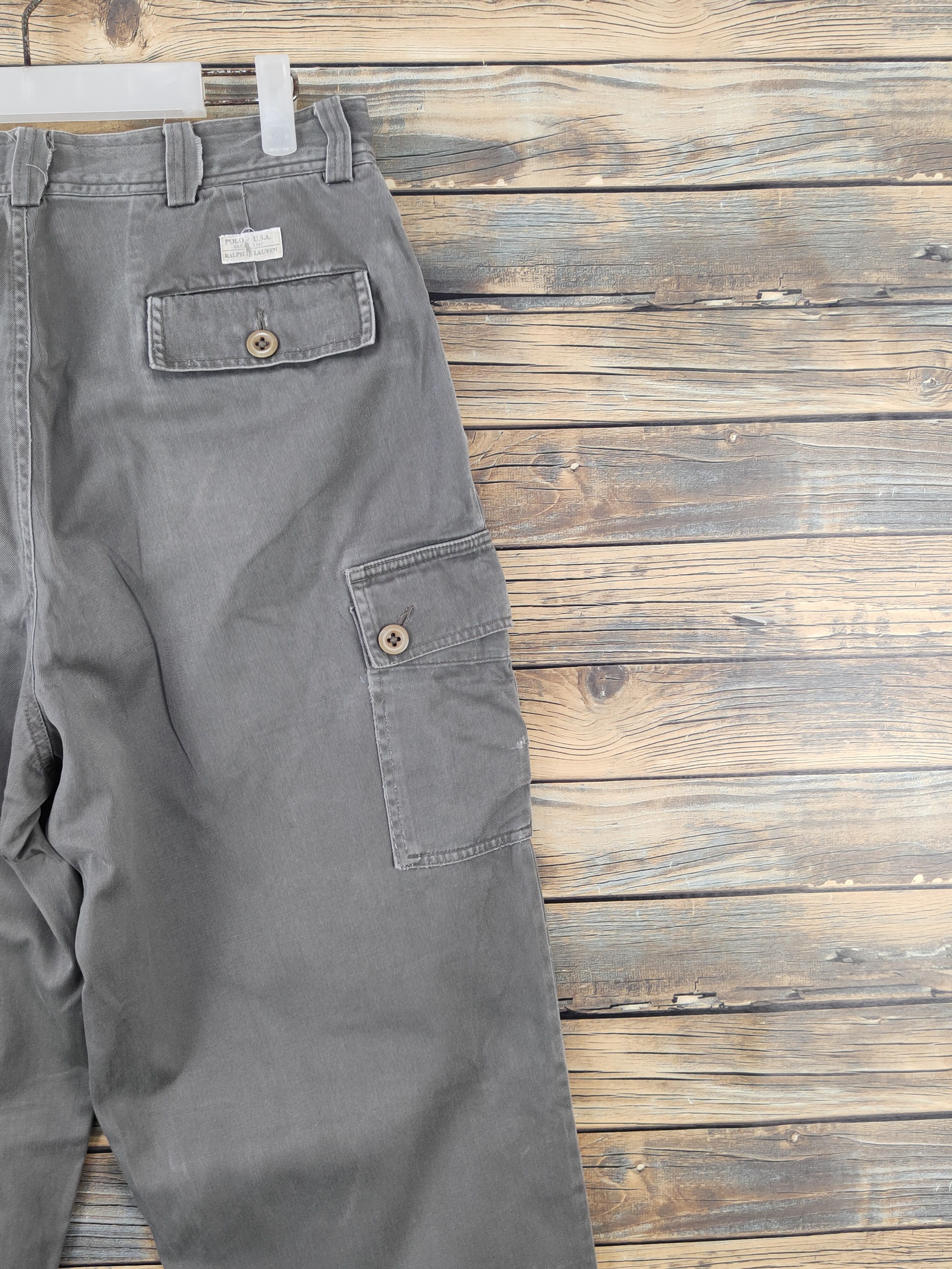 Polo Ralph Lauren Polo by Ralph Lauren Gray Multipocket Cargo Pants #W1578 Size US 32 / EU 48 - 11 Thumbnail