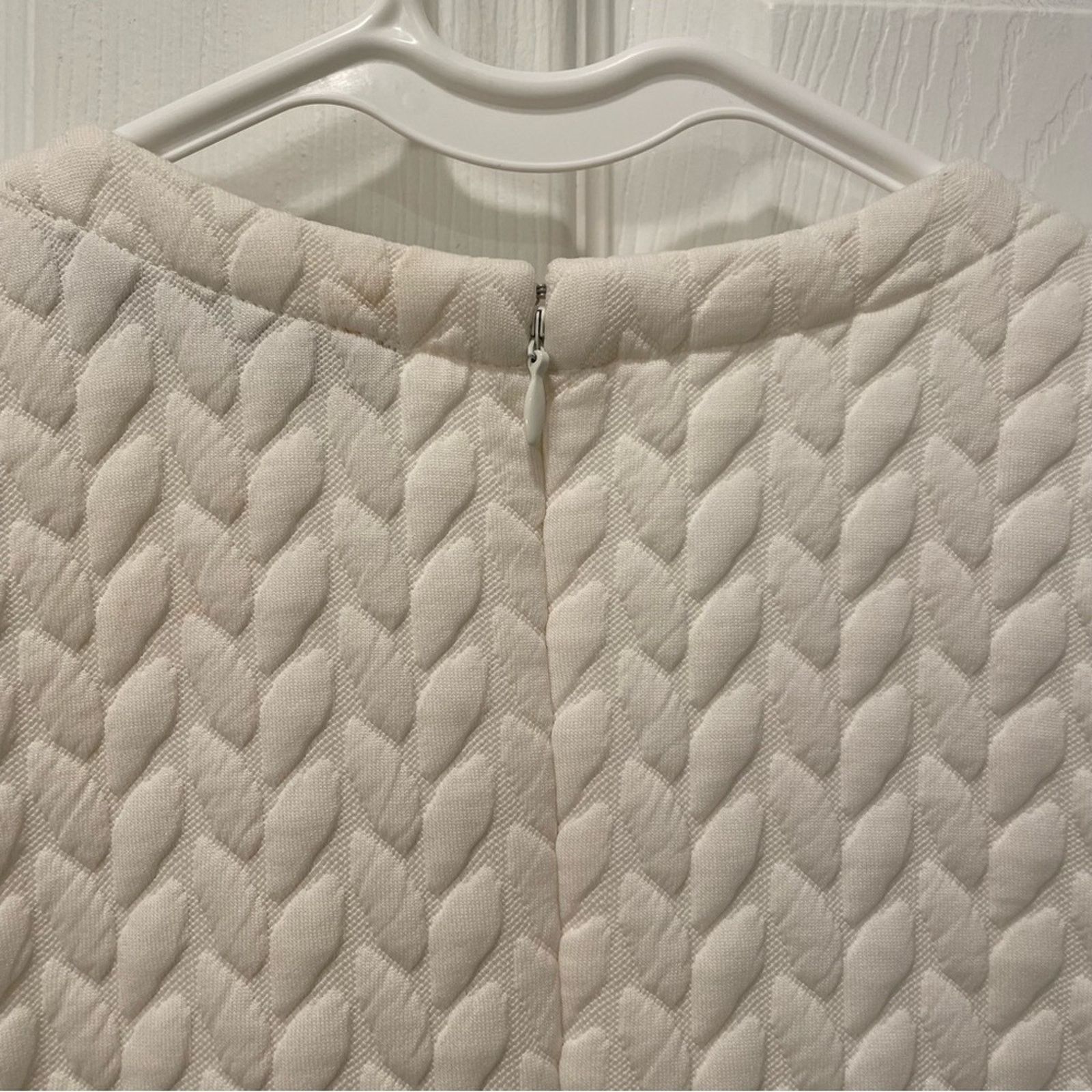Loft Ann Taylor LOFT White Quilted Dress 0 Size XS / US 0-2 / IT 36-38 - 6 Thumbnail