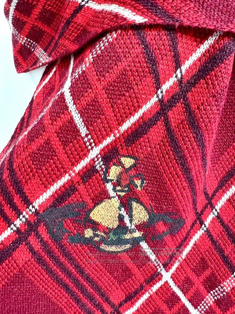 Vivienne Westwood Vivienne Westwood Vintage Red Christmas Plaid Graffiti Sat Size ONE SIZE - 2 Thumbnail