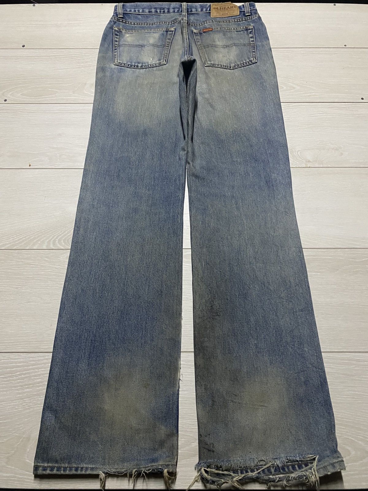 Japanese Brand Vintage GLHeart Mud Wash Distressed Loose Jeans Size US 31 - 2 Thumbnail