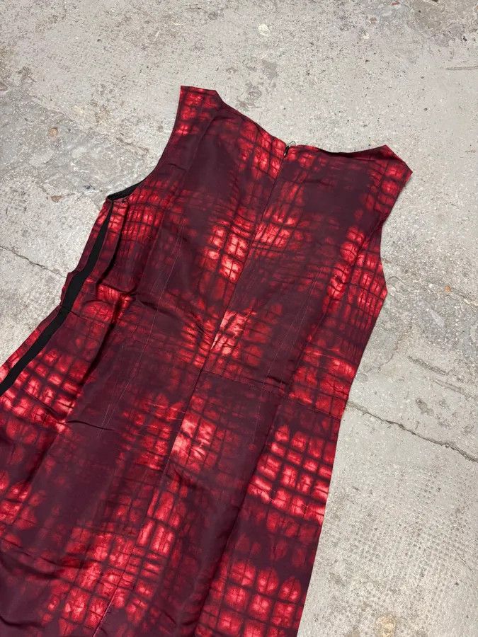 Designer × Prada × Vintage FW2010 Prada Red Silk Tartan Dress Size M / US 6-8 / IT 42-44 - 5 Thumbnail