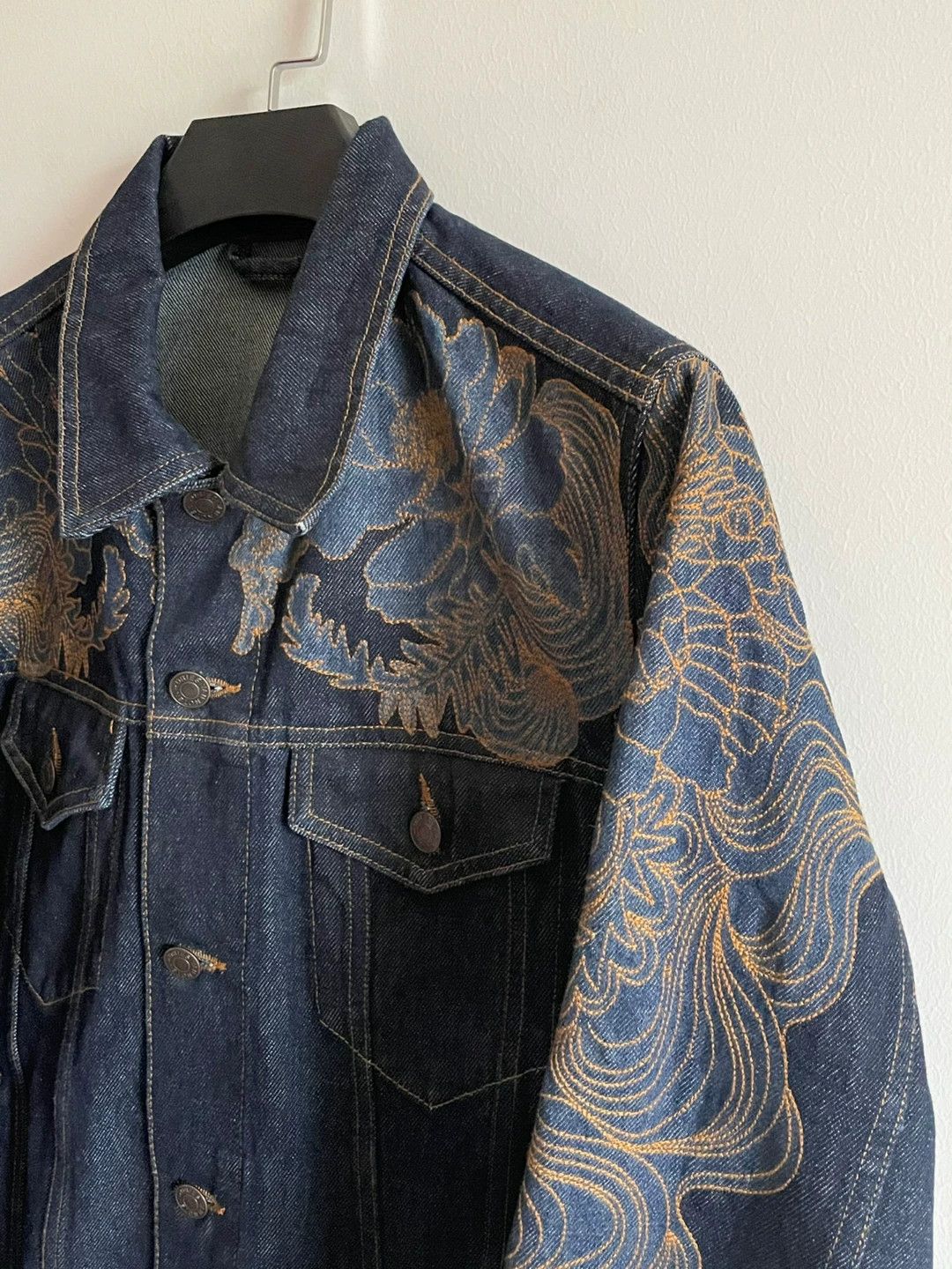 Dries Van Noten Dries Van Noten SS18 Floral Embroidered Denim Jacket Size US S / EU 44-46 / 1 - 5 Thumbnail
