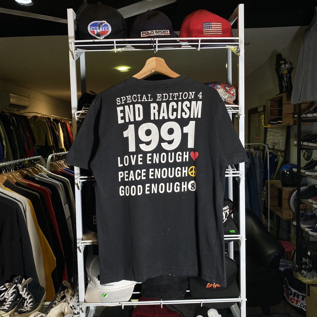 GOODENOUGH VINTAGE 1991 GOODENOUGH “SPECIAL EDITION 4 END RACISM” TEE Size US L / EU 52-54 / 3 - 2 Thumbnail