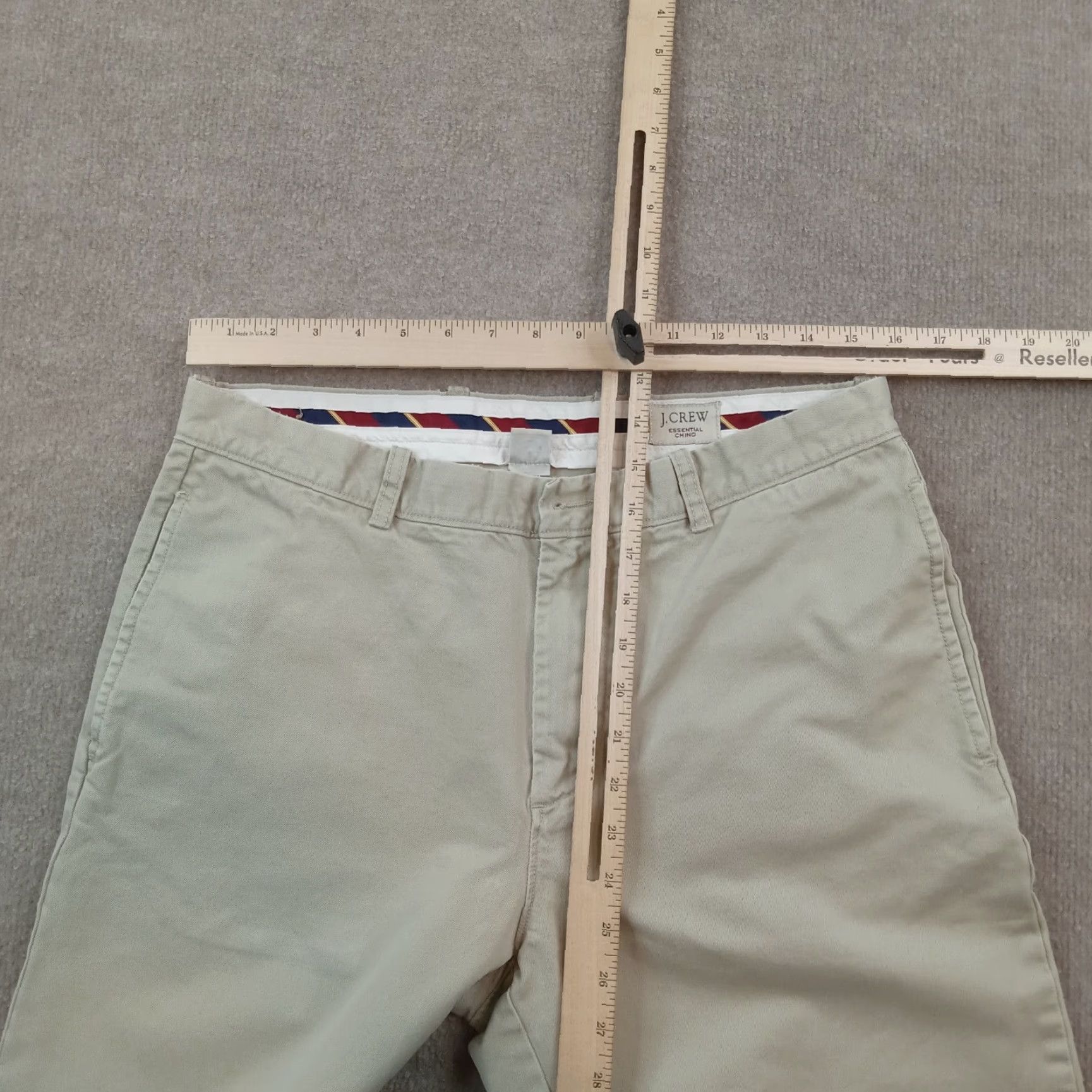 J.Crew J Crew Mens Pants 33x32 Beige Chino Straight Leg Extra Large XL Casual Size US 32 / EU 48 - 4 Thumbnail