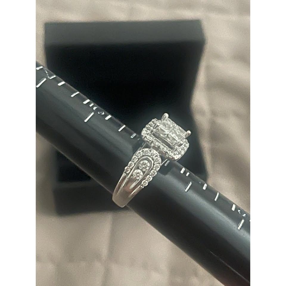 Other Genuine Diamond Engagement Ring (2CT | 14K White Gold) 💍 Size ONE SIZE - 2 Thumbnail