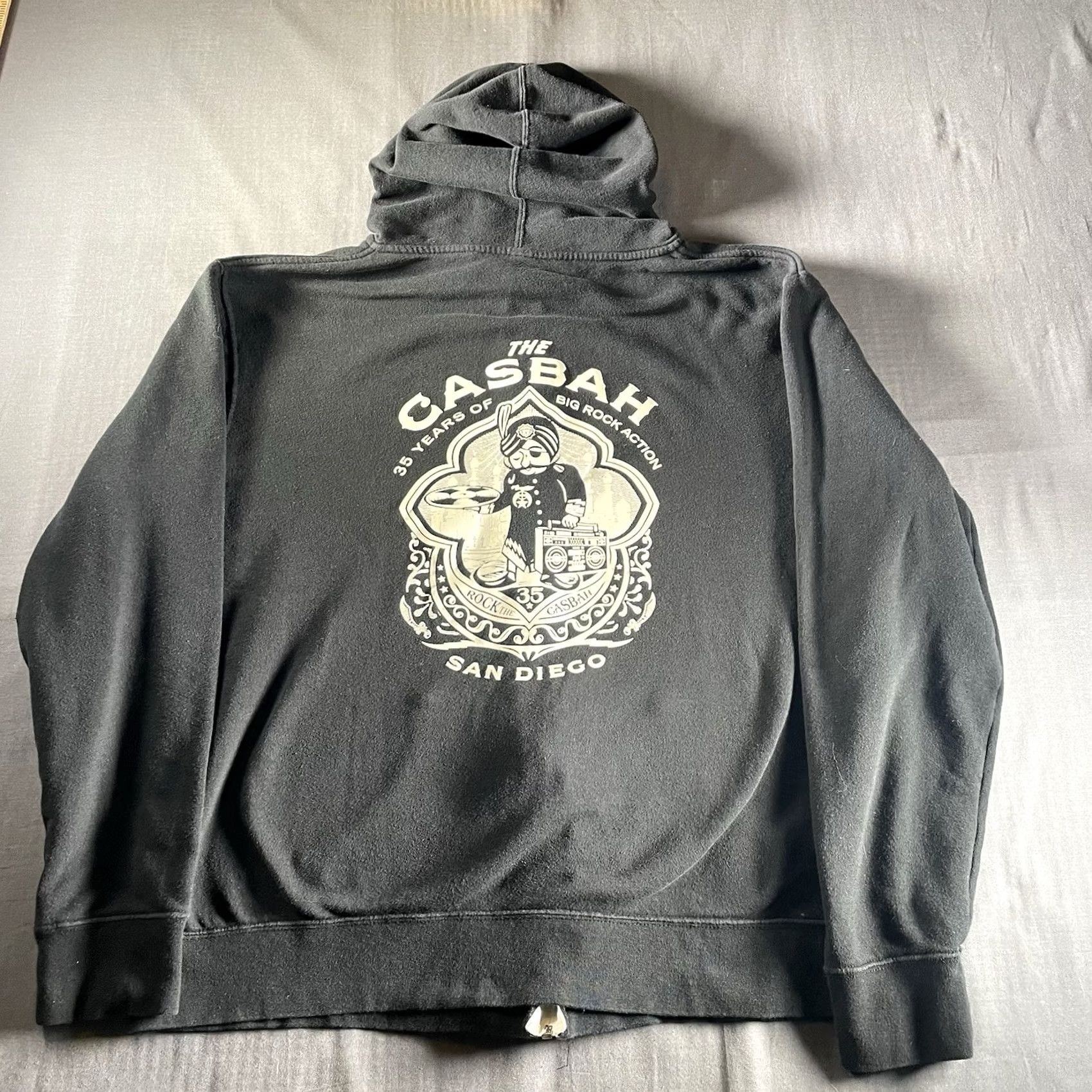 Obey OBEY Hoodie Men XL Casbah San Diego 35th Anniversary Music Bar Shepard Fairey Black Full Zip Mens Size US XL / EU 56 / 4 - 3 Thumbnail