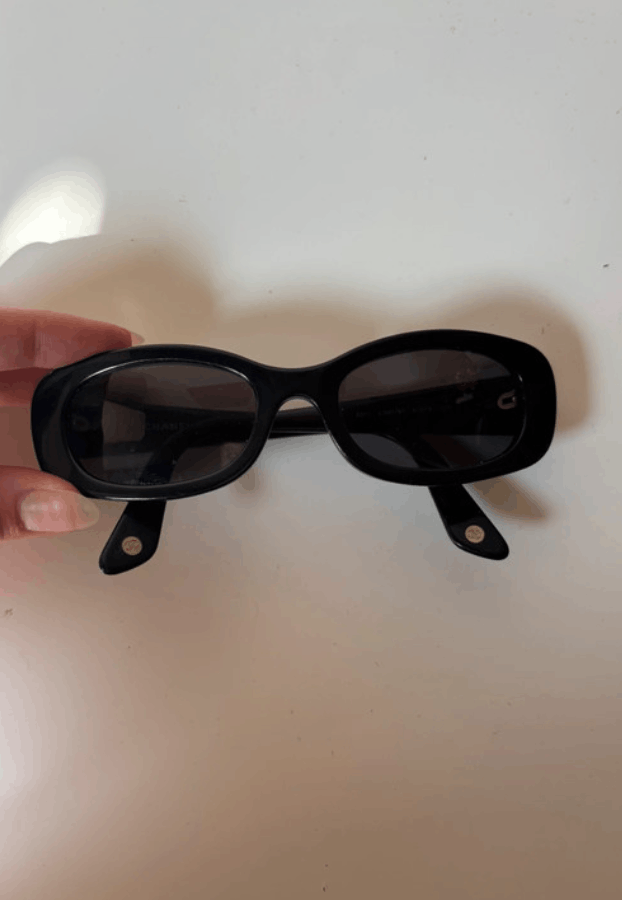 Chanel Chanel Sunglasses CC Rhinestone Logo 4017 Rimless Vintage Size ONE SIZE - 5 Thumbnail