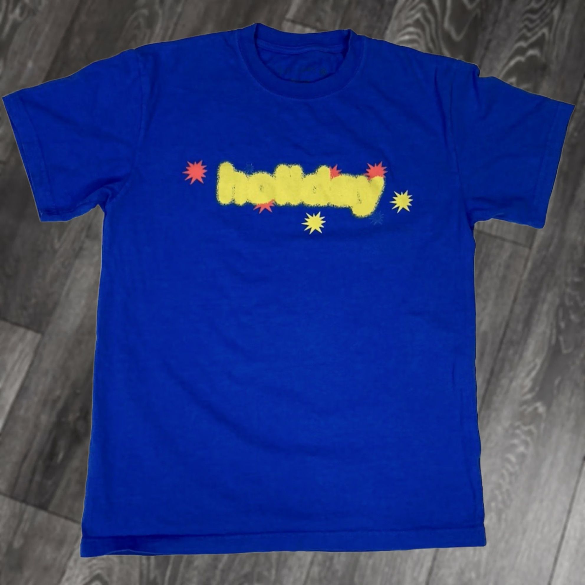 J Brand Holiday Brand Graphic T-shirt Men Small Blue Short Sleeve Streetwear Size US S / EU 44-46 / 1 - 1 Thumbnail