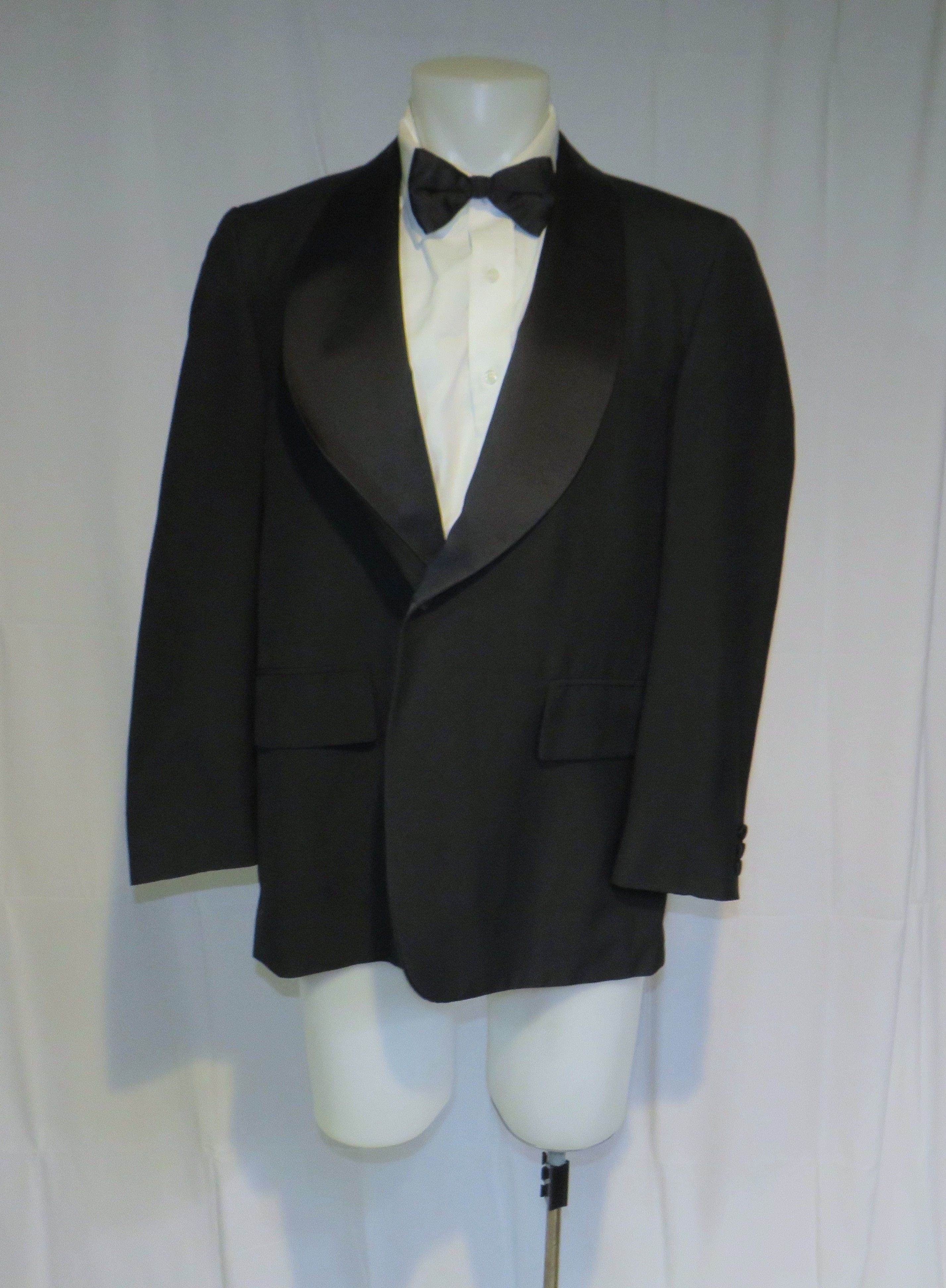 Other Chipp New Haven Black Barathea Vintage Dinner Jacket 43R Size 44R - 1 Thumbnail