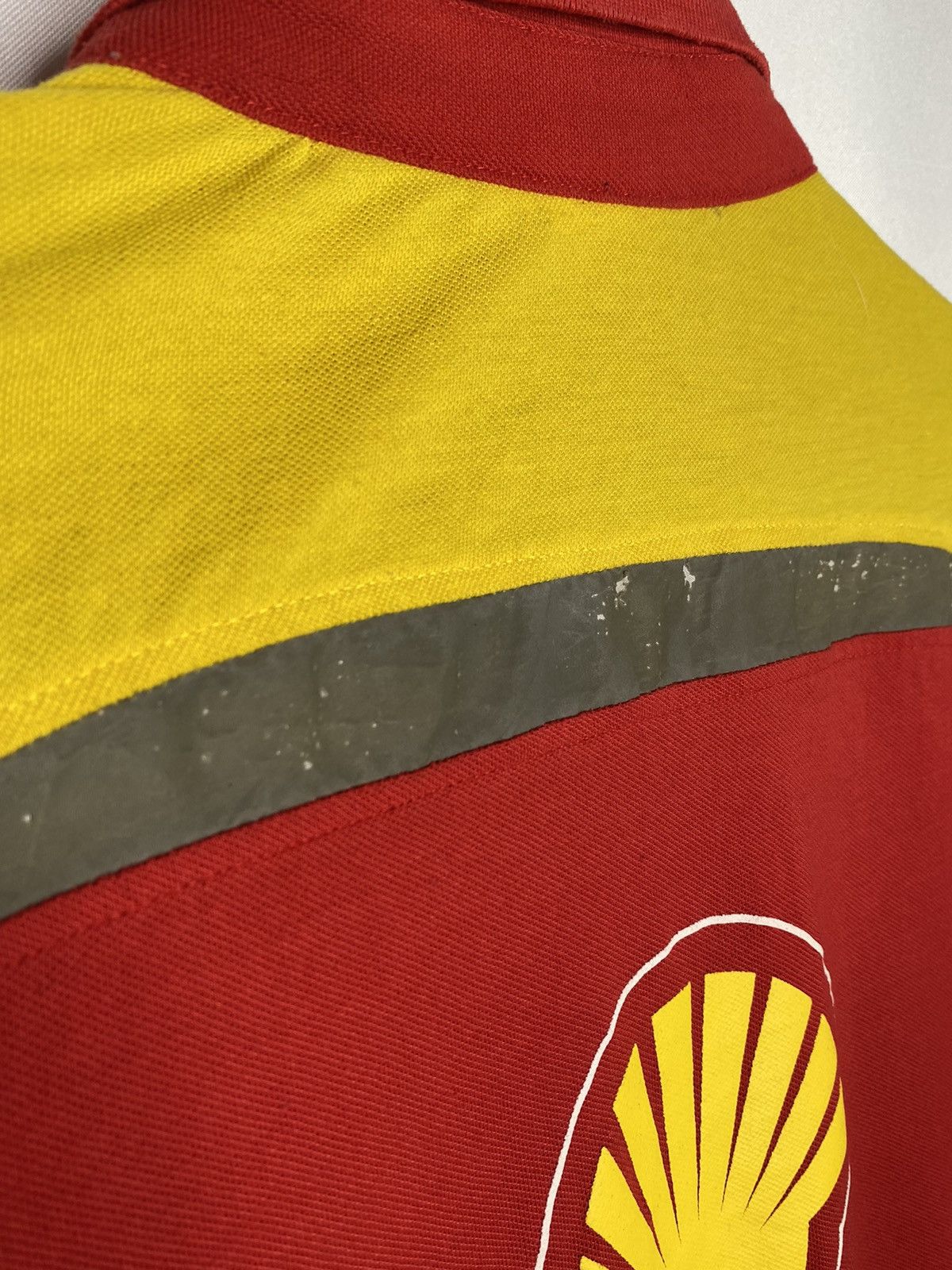 Vintage Vintage Shell Helix Ferrari F1 Team Polo Long Sleeve Shirt Size US M / EU 48-50 / 2 - 12 Thumbnail