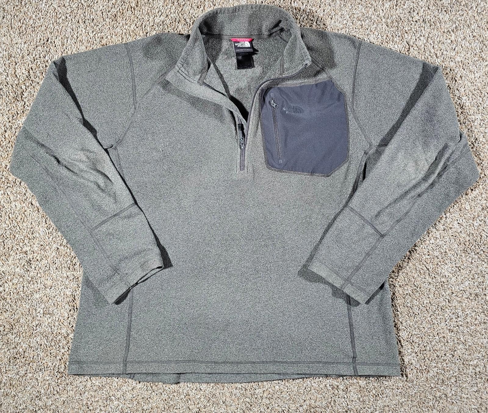 The North Face The North Face Mens L Gray 1/4 Zip Fleece Outdoor Hiking Size US L / EU 52-54 / 3 - 1 Thumbnail
