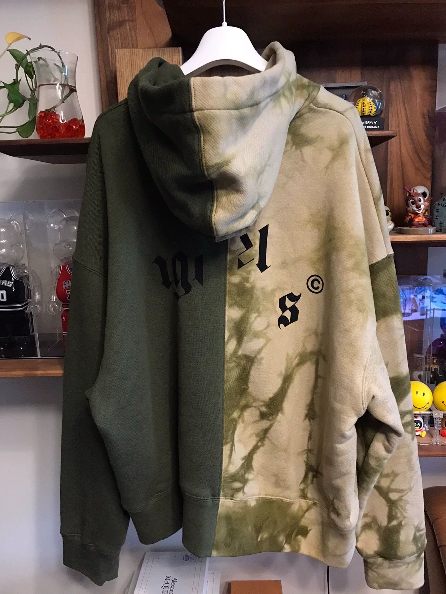 Palm Angels PA Brown Green Colorblocked Cotton Heavy Hoodie XL Size US XL / EU 56 / 4 - 2 Thumbnail