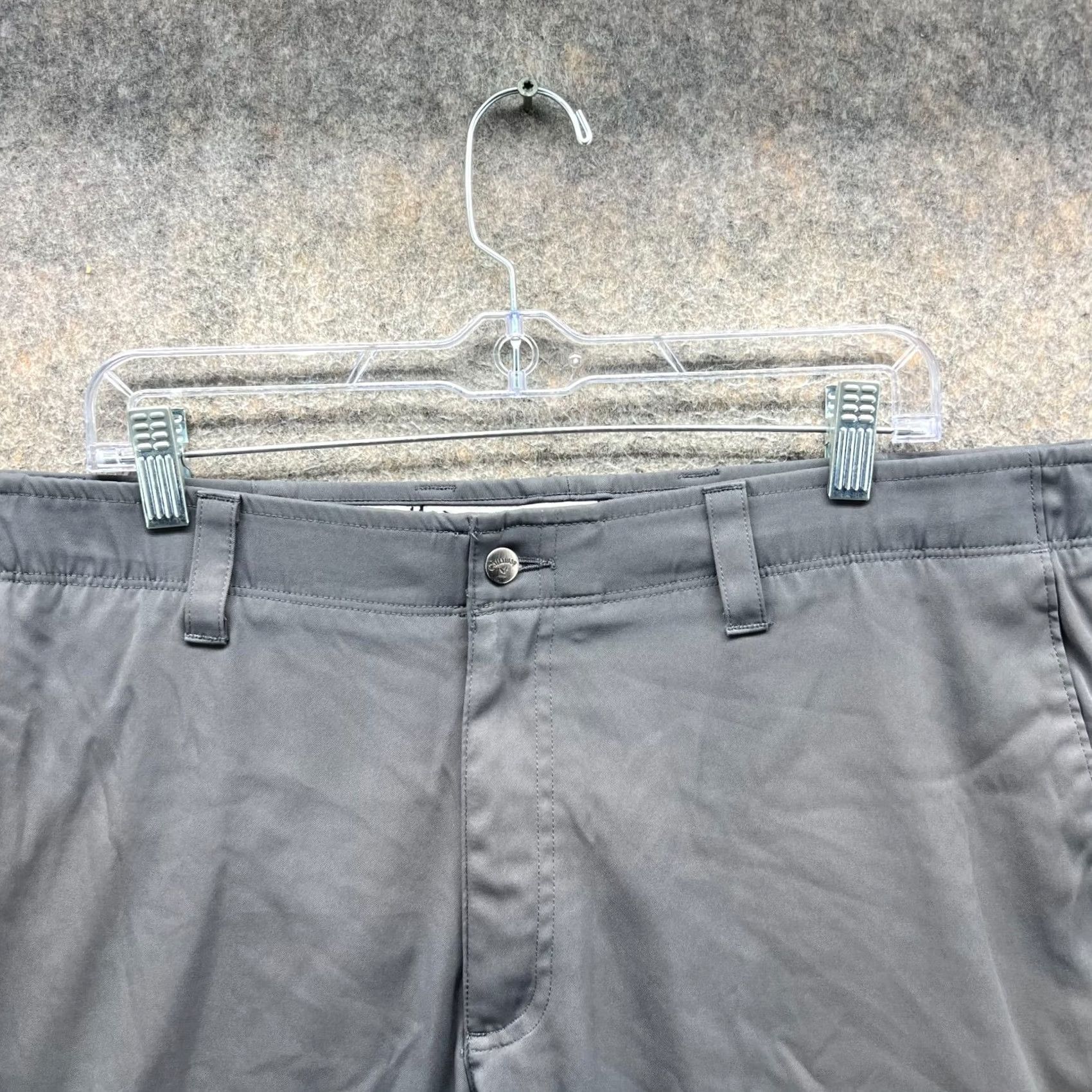 Callaway Callaway Shorts Mens 38 Gray Chino Flat Front Knit Stretch Golf Polyester Size US 38 / EU 54 - 5 Thumbnail