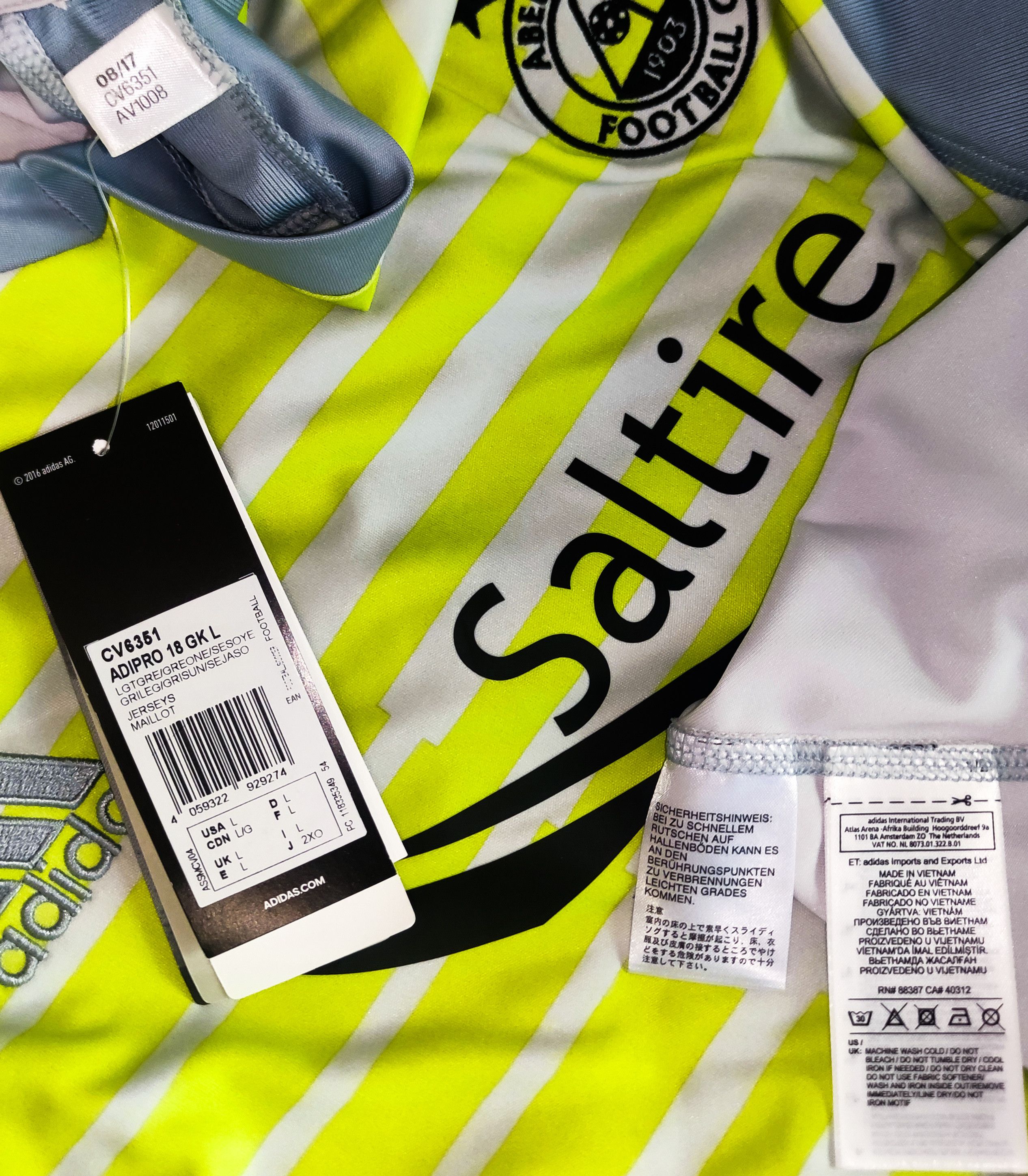 Adidas BNWT Aberdeen 2017 2018 Nike Goalkeeper Longsleeve Scotland Size US L / EU 52-54 / 3 - 20 Thumbnail